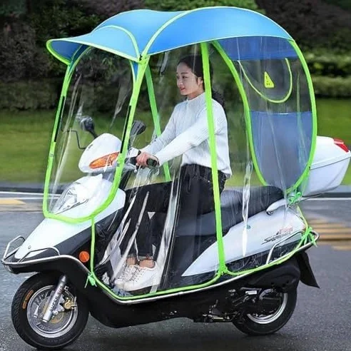 Mobility Scooter Rain Canopy - Cubierta plegable impermeable para protección contra todo tipo de clima, fácil de usar y almacenar