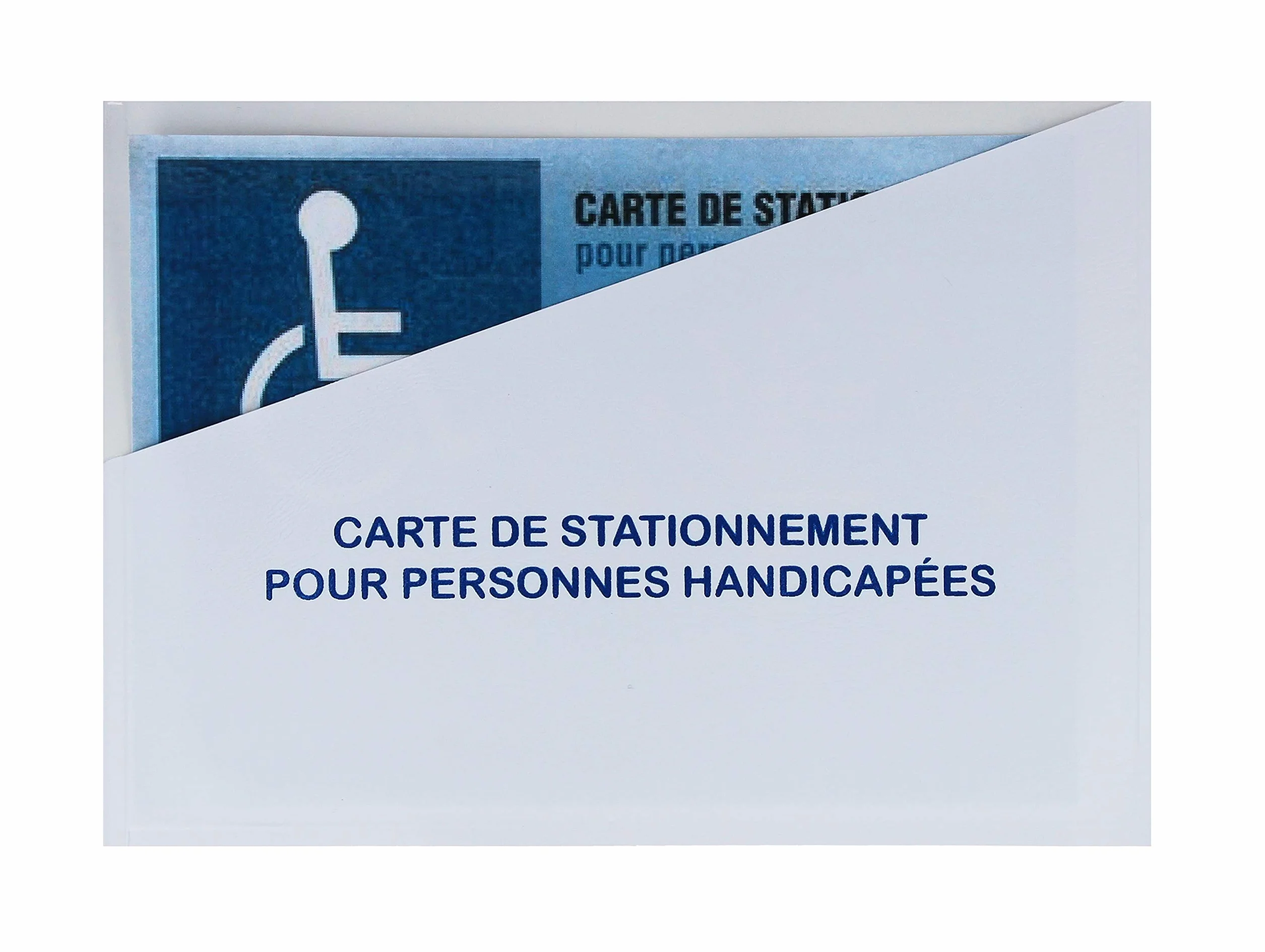 Soporte adhesivo para tarjeta de aparcamiento discapacitado, soporte para parabrisas, fabricación francesa