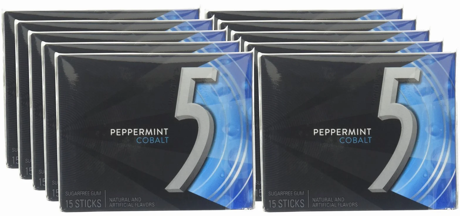 Cobalt Sugar Free Gum 15-Piece Pack of 10