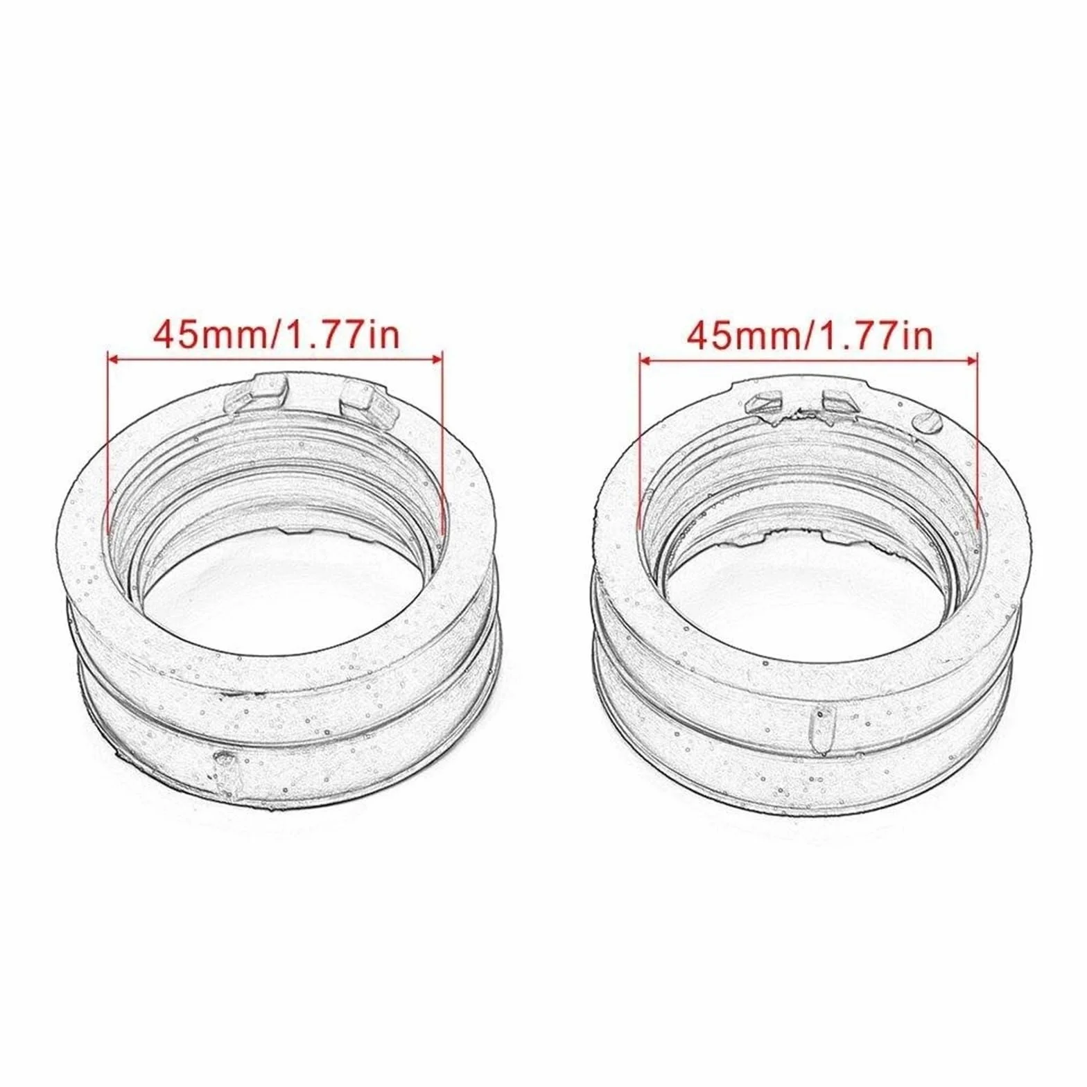 Conector Carb Adaptador De Interfaz Carburador Para Yamaha YZF750R YZF750 YZF 750R 750 1994-1998. Funda Colector Admisión Carburador Colector Goma
