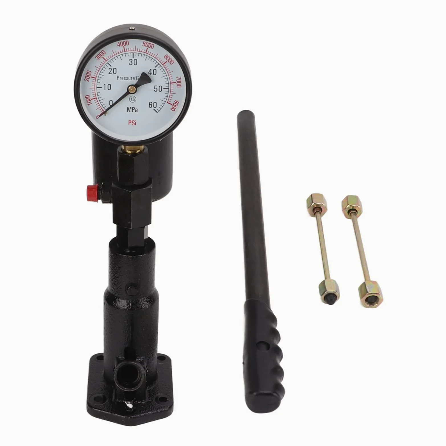 Acouto Probador de Boquilla de Inyector de 400Bar 8000PSI para Automóviles y Tractores de Servicio con Indicador de Escala Probador de Inyector de Diésel de Diésel Validador de Boquilla de de
