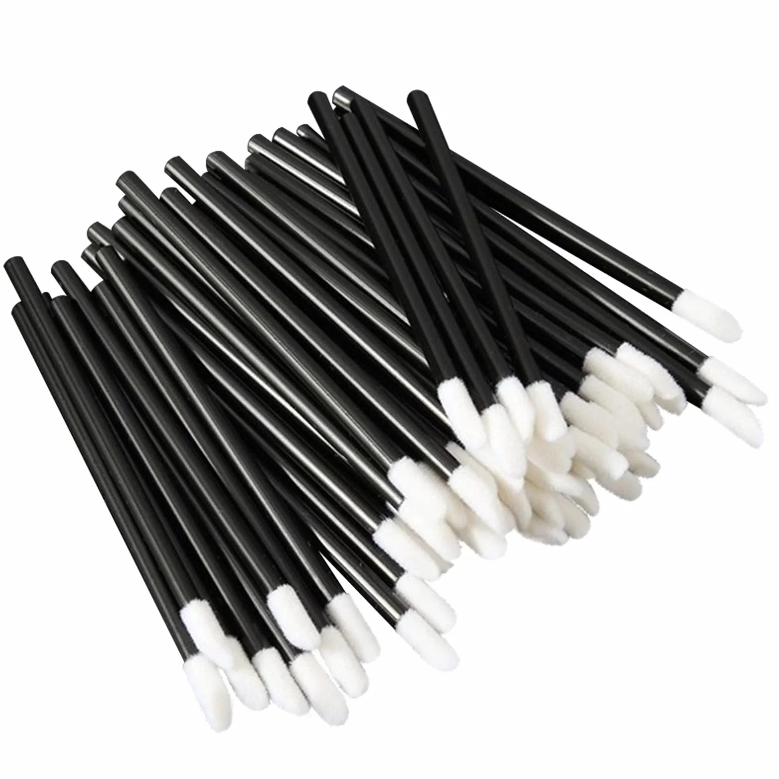 VEGCOO 300 Pinceles Desechables para Labios y Cejas Maquillaje Negro