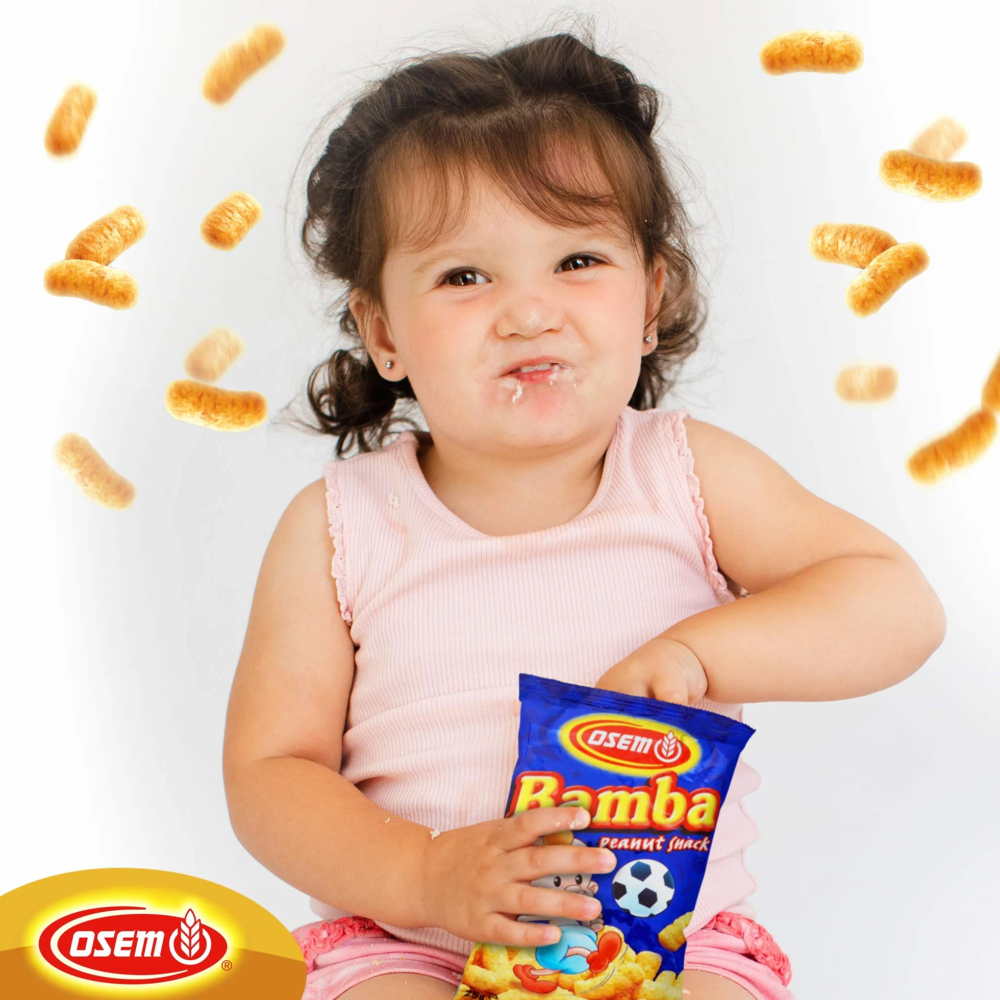 Osem Bamba Maní Merienda 25g Paquete de 6