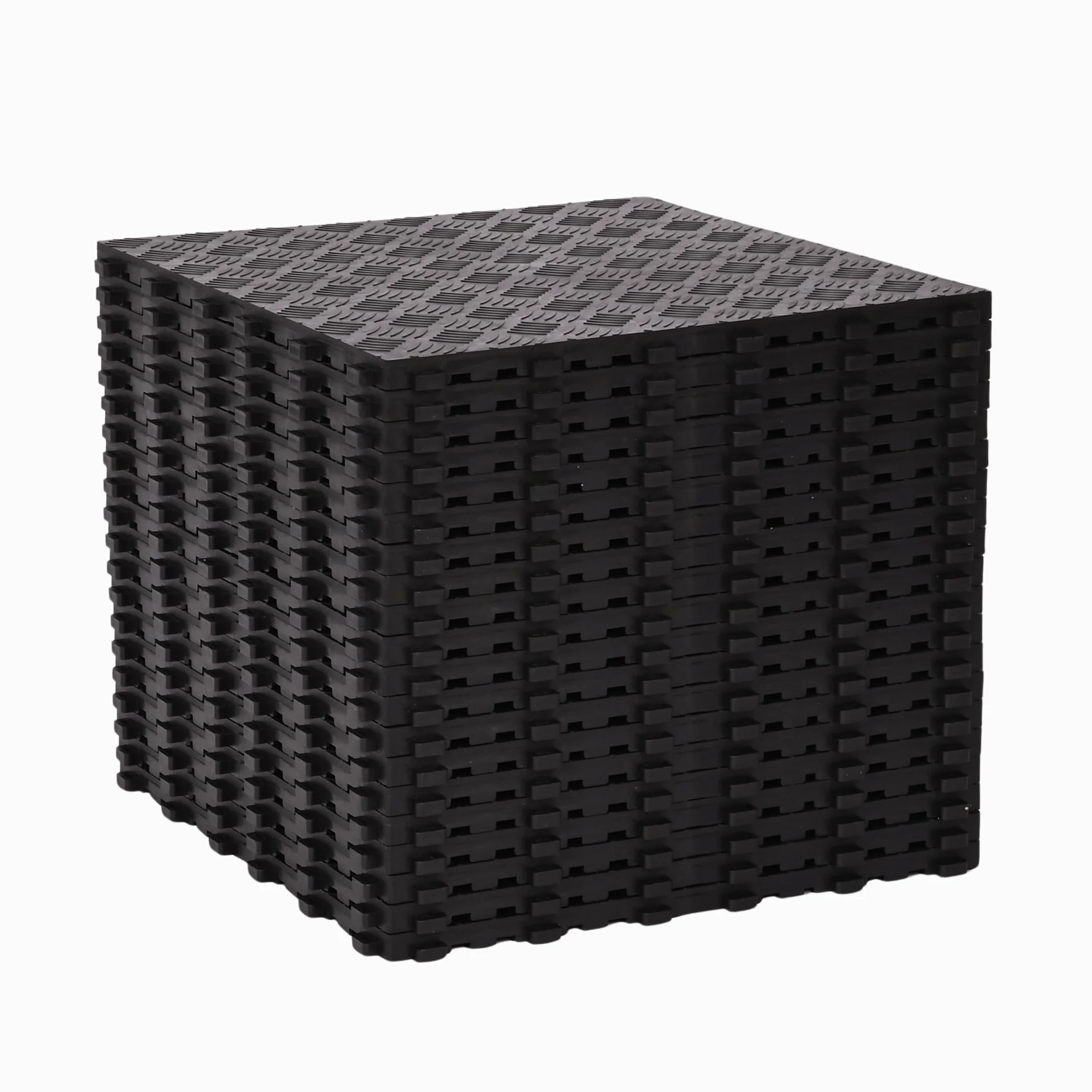 20 azulejos de PVC para garaje, azulejos de goma entrelazados, antideslizantes, tapetes de copolímero duraderos entrelazados modulares de 15.7 x 15.7 pulgadas
