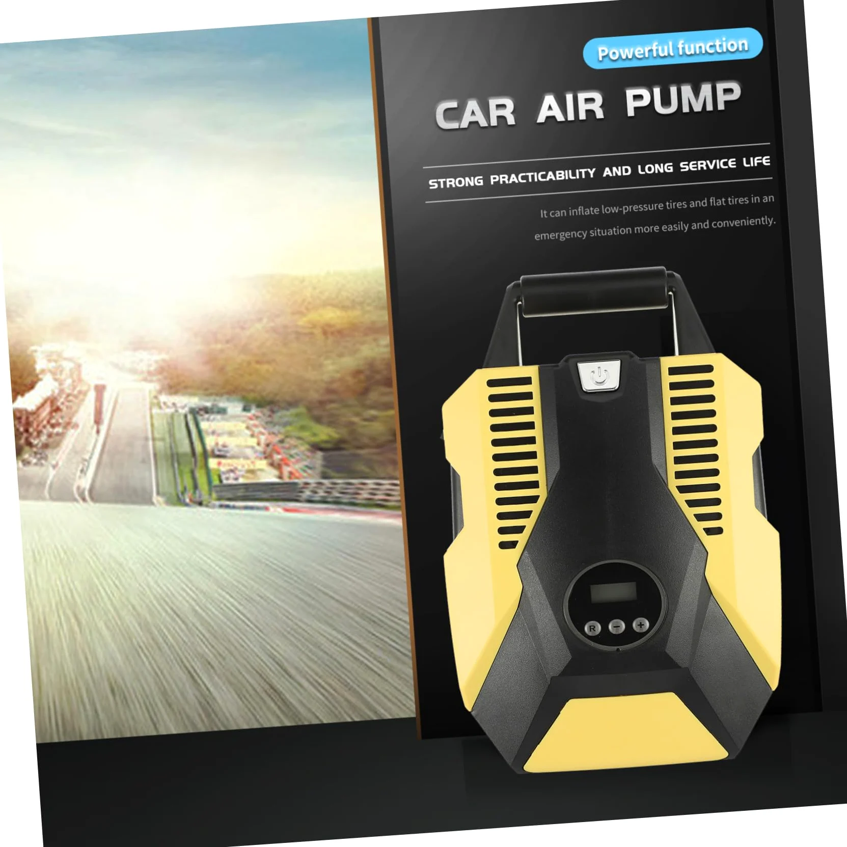 Mikinona Inflador de Neumáticos Eléctrico Portátil Función de Presión Estable con Pantalla Digital Material Abs y Cobre para Coche Adecuado para Mantenimiento de Ruedas