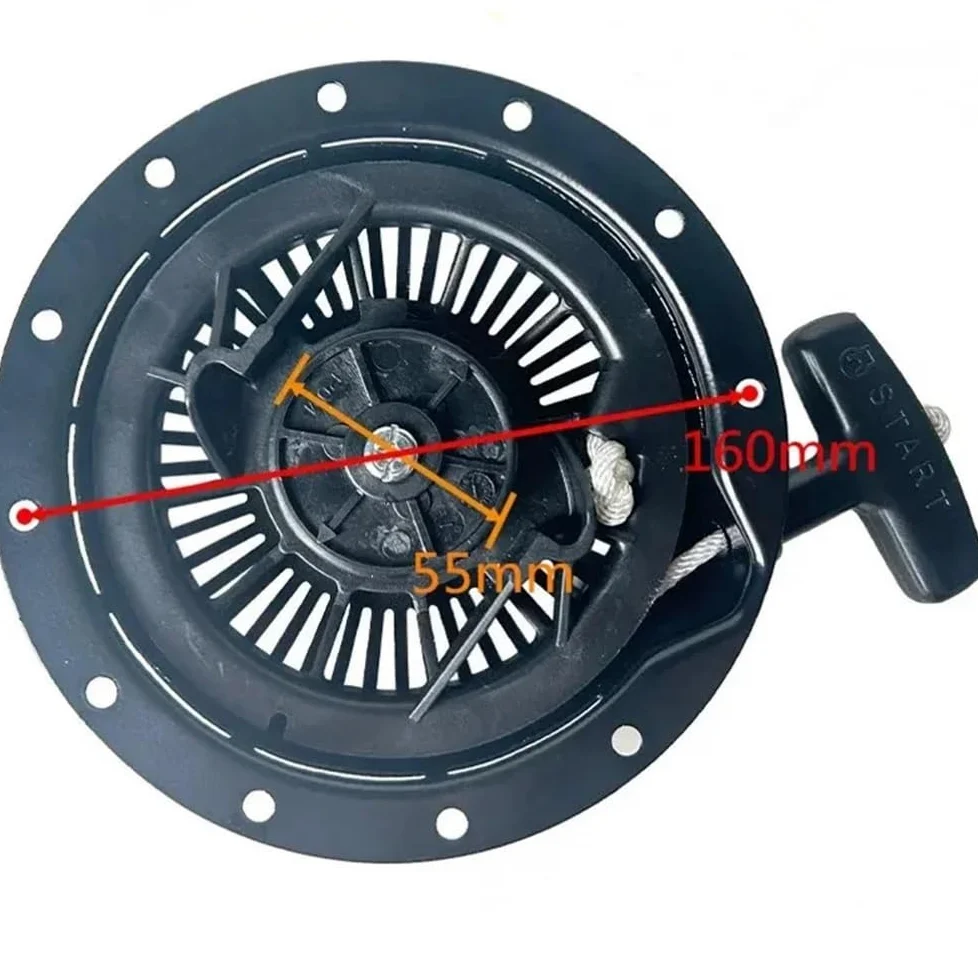 Arrancador de Retroceso MZ200 Apto for Motor Yamaha MZ200 6.5HP, Cubierta de Cuerda de Agarre de Arranque por Cuerda, Conjunto de trinquete de rebobinado