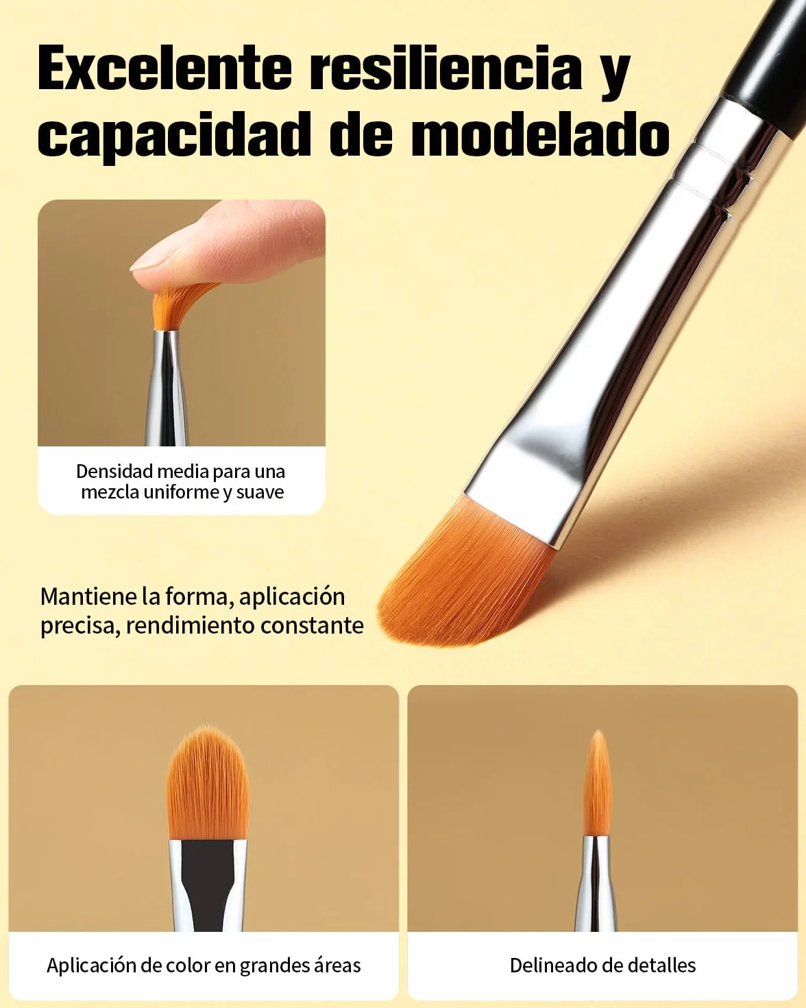EIGSHOW Pincel aplicador de imprimación de sombra de ojos para mezclar, corrector, herramientas profesionales E828