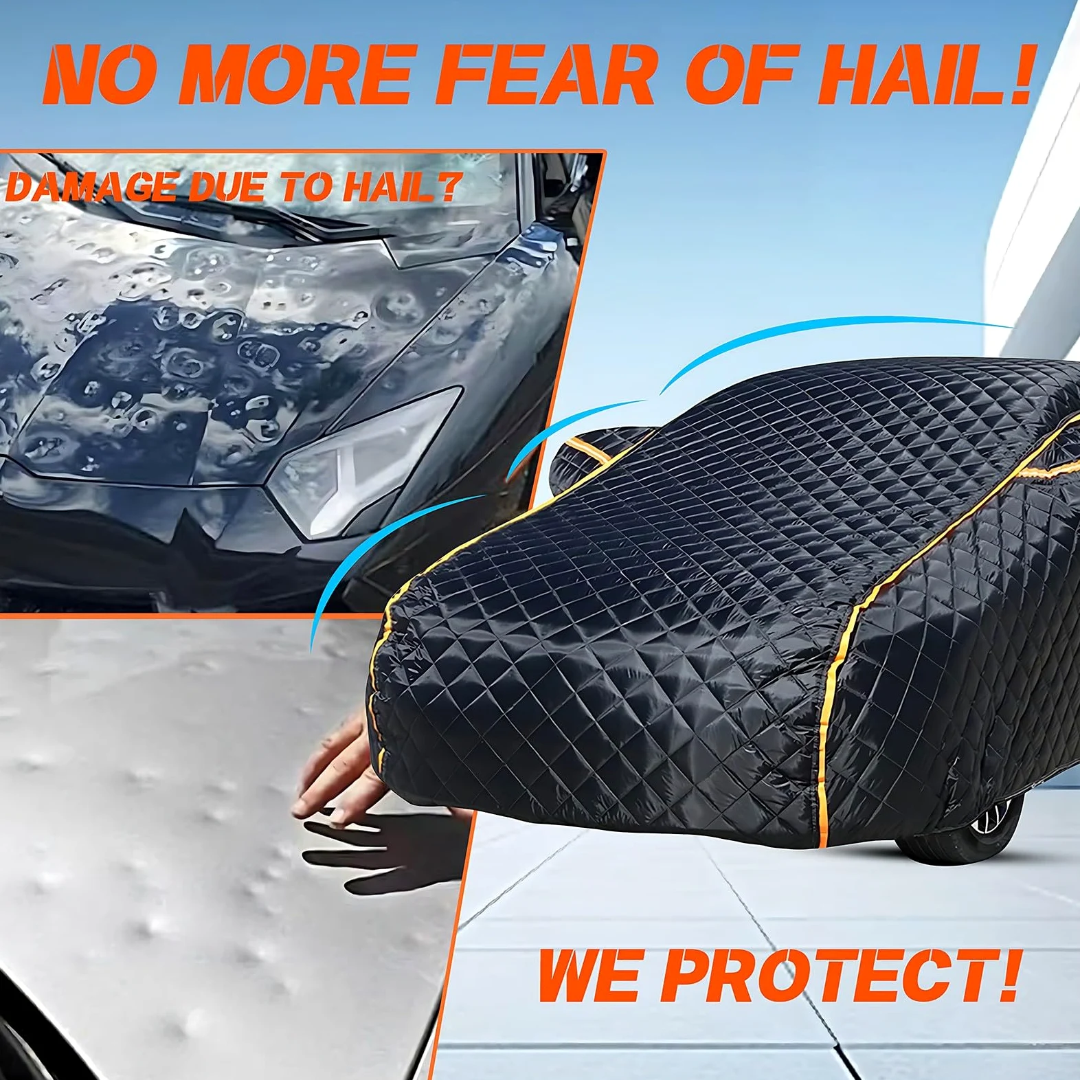 Funda Coche Antigranizo para Mercedes Benz ML 270 CDI W163 1999-2005, Cubierta Exterior Impermeable, Cubre Coches Agrega Algodón Y Espesa, El Polvo Resistente Al Polvo Lluvia Nieve gui1qu