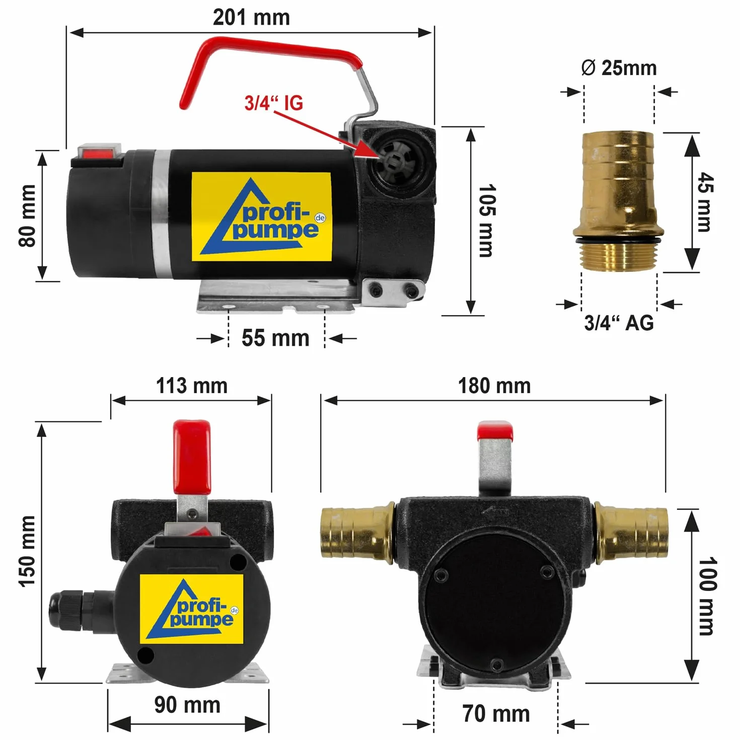 BOMBA DIESEL - BOMBA DE TRANSFERENCIA - BOMBA COMBUSTIBLE - BOMBA SUCCIÓN DIESEL "STAR 160-4" kit completo con manguera de 6m, pistola de aluminio y accesorios de calidad - BOMBA TRASVASE GASOIL 230V
