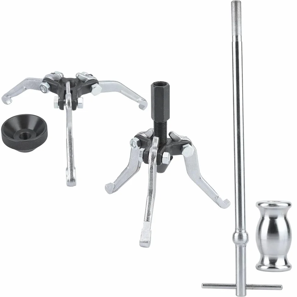 Wakects Herramienta de Extracción de Rodamientos, 5 Piezas, Acero al Carbono, con Martillo Deslizante de 1,2 kg