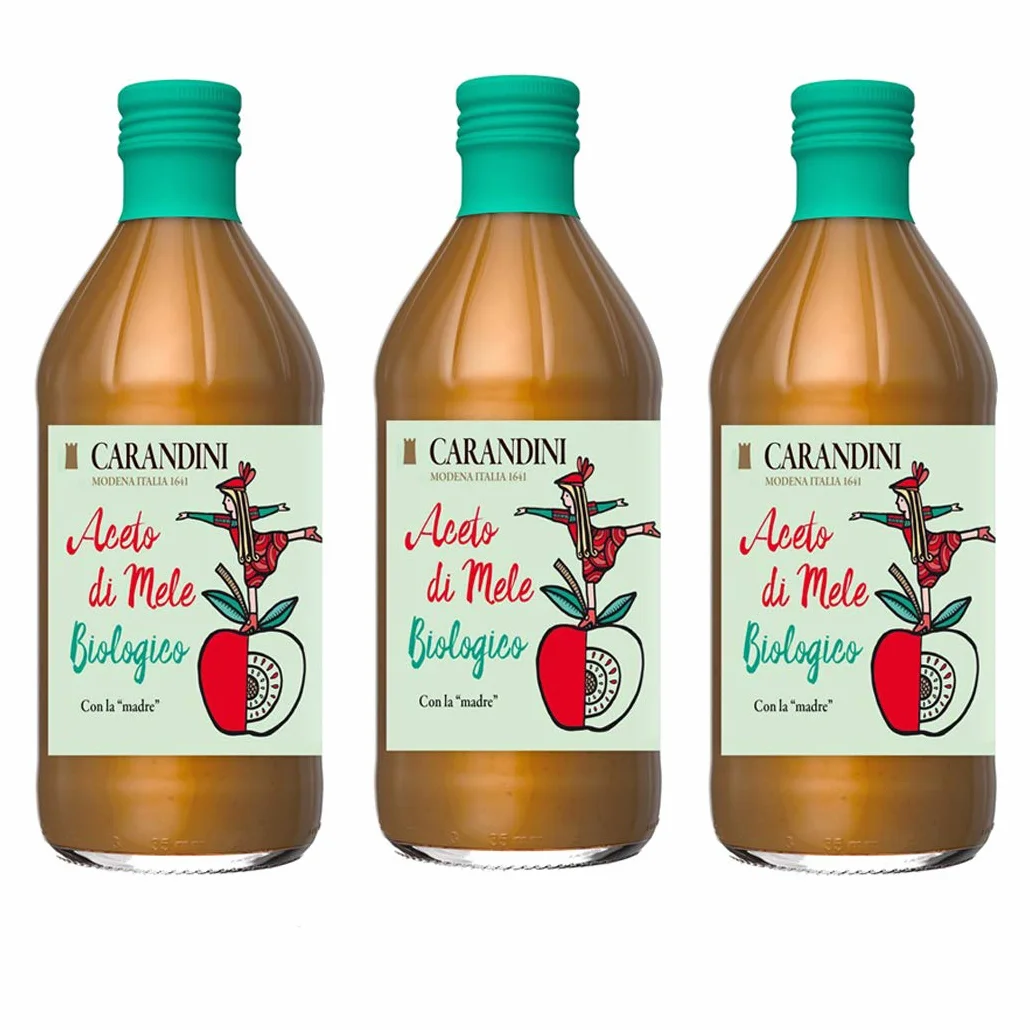 Tris Vinagre de Sidra de Manzana Biológico con la Madre 500 ml x 3