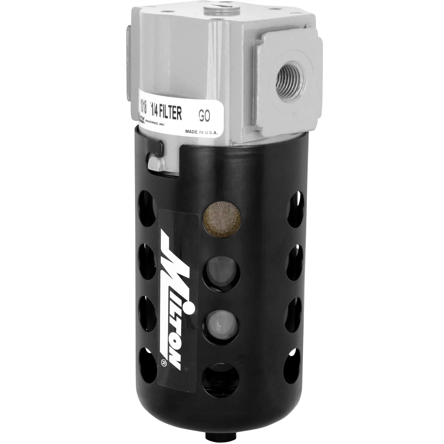 Milton 1018 - Micro Filtro de policarbonato NPT FRL de 1/4 Pulgadas