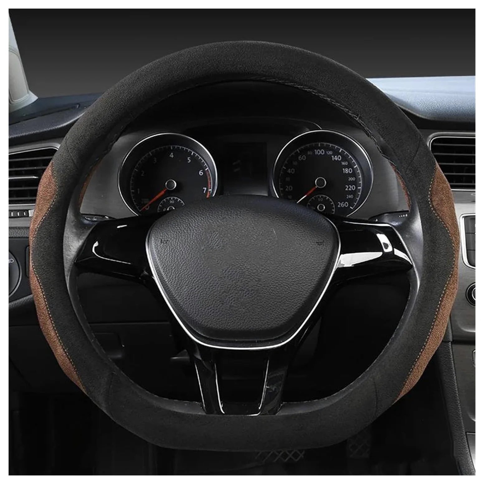 Funda para Volante de Coche de 36 cm, Forma de D, de Ante, de Cuero. Funda Protectora para Volante de Coche, Talla S, para Civic, Ciimo, Jade Auto Accessories, Funda para Volante de Coche roja.
