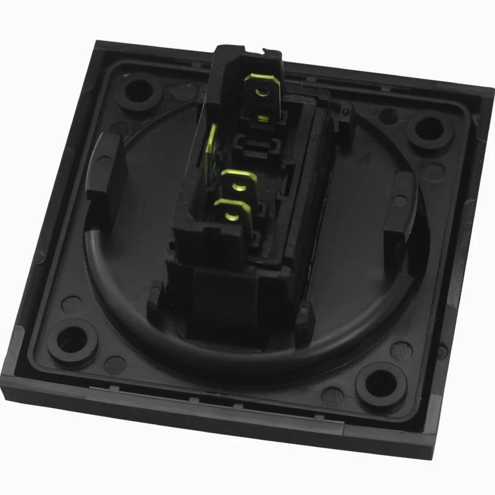 pro-Styling Interruptor de 12/24 voltios + marco de cubierta para el escalón Thule Omnistep Single Step para autocaravana, caravana y furgoneta, color plateado antracita