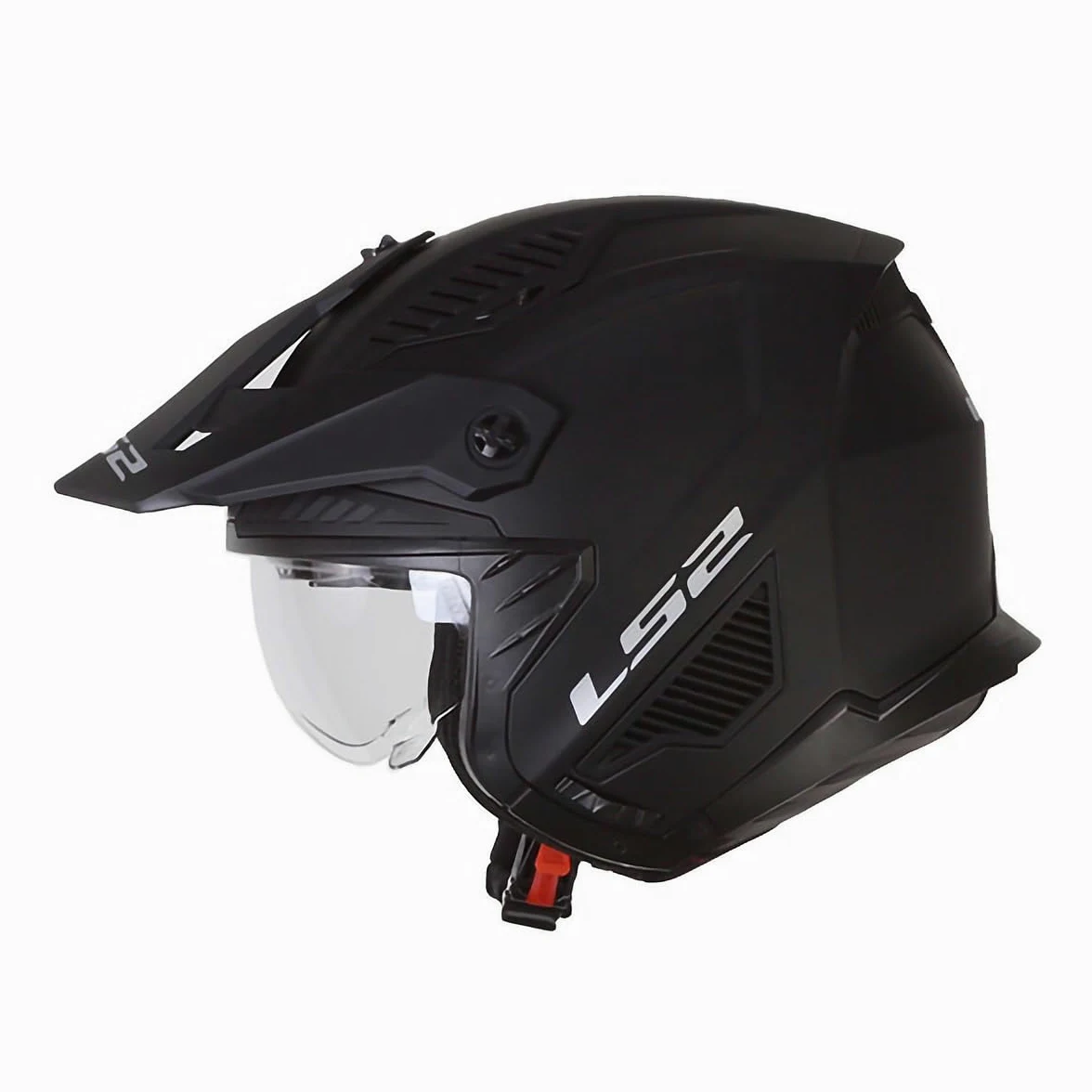 LS2 OF606 Drifter Open Face Full Face Modular Motorcycle Helmet Matt Black
