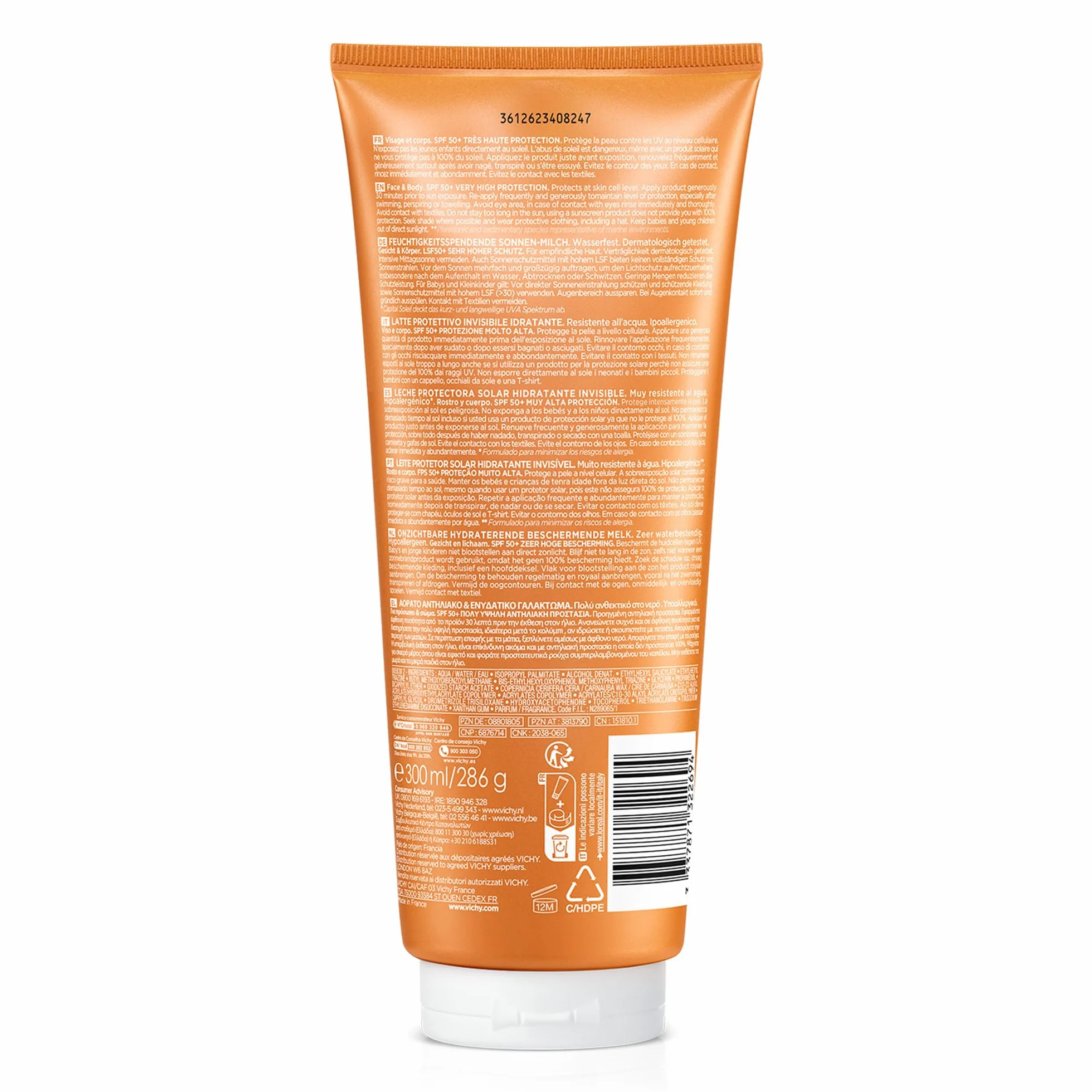 Vichy Capital Soleil Leche Protectora SPF50+ Hidratante Pieles Sensibles 300 ml
