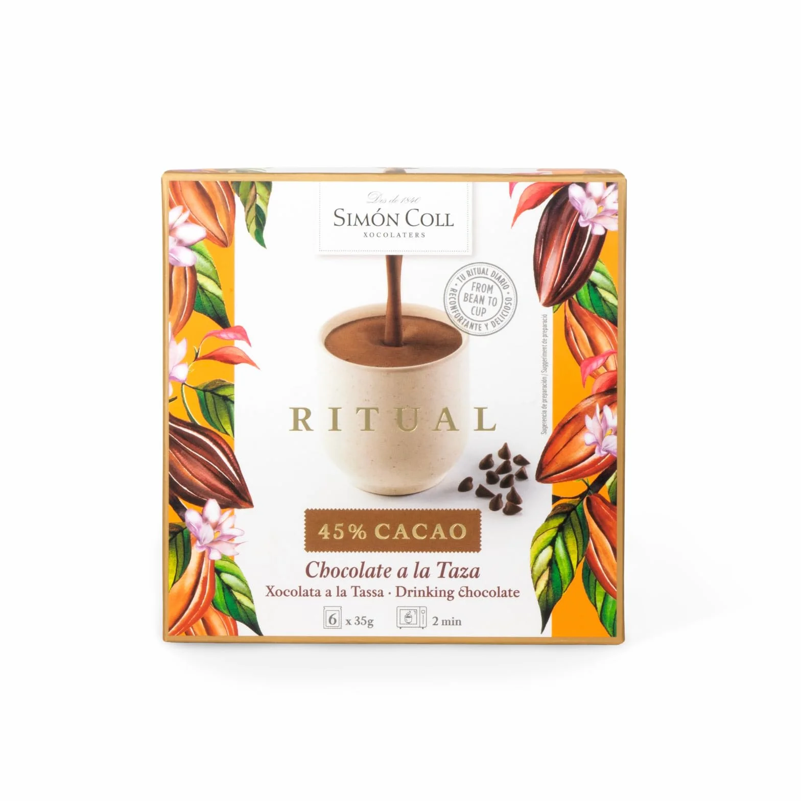 Simón Coll Chocolate a la taza Ritual 45% 210g