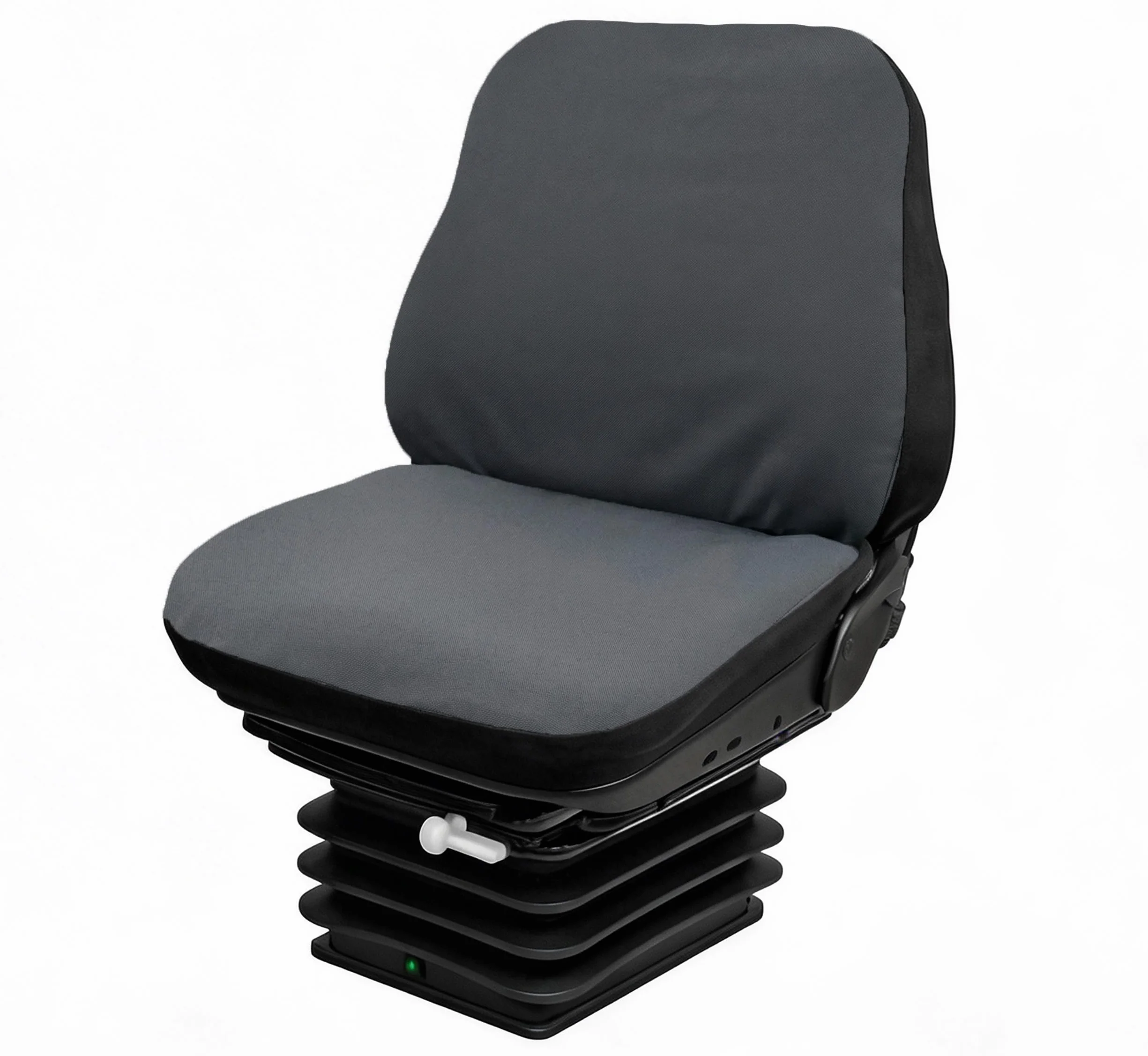 Auto Accessori Lupex - LS32 Funda de asiento de tractor universal – Asiento y respaldo de PU acolchado, costuras reforzadas, protección y comodidad para asientos agrícolas (tejido gris)