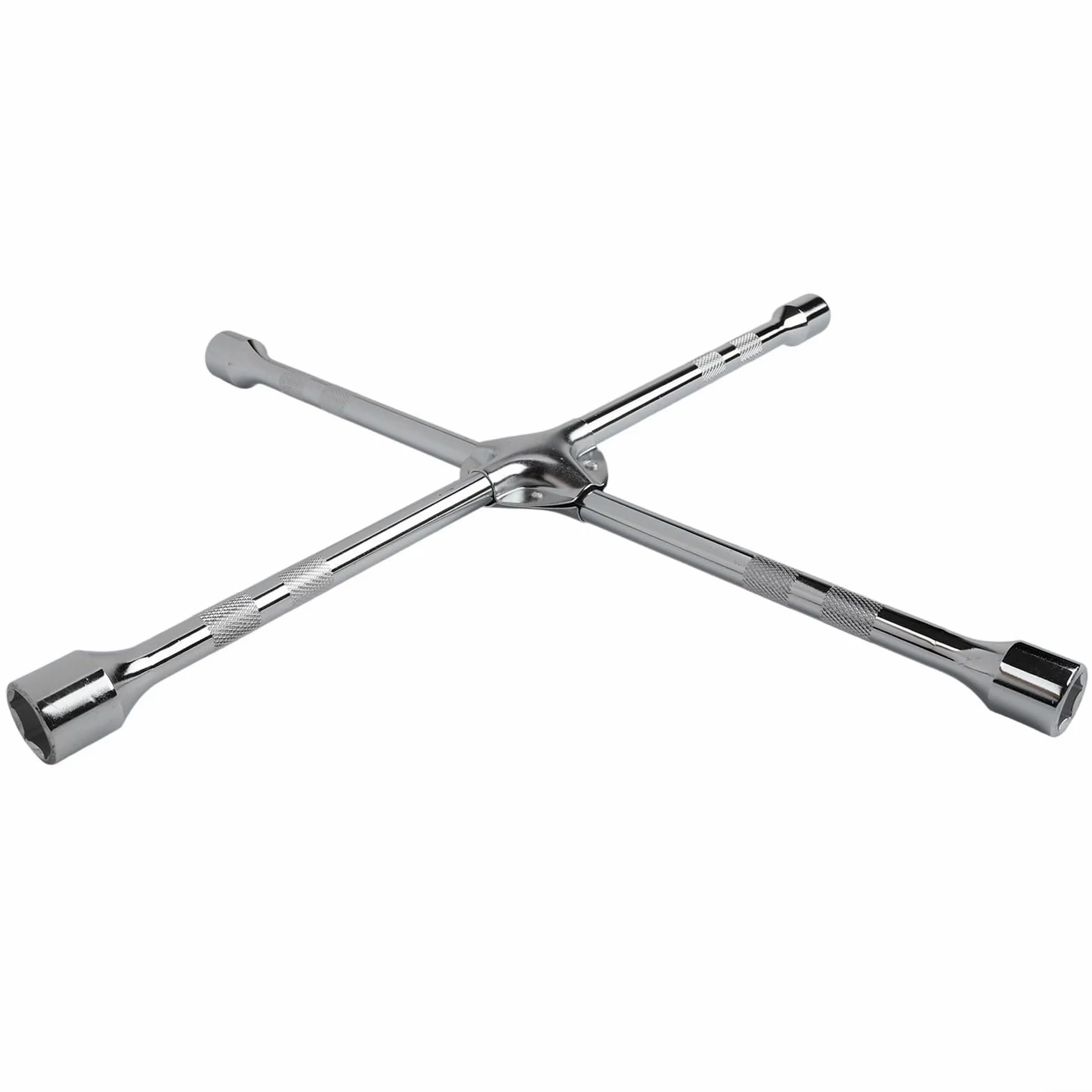 Llave de rueda cruzada de cuatro vías de grado industrial con enchufe de 17 mm, 19 mm, 21 mm, 23 mm, para extracción de tuercas de neumáticos de coche, para la colección en carretera (20 pulgadas)