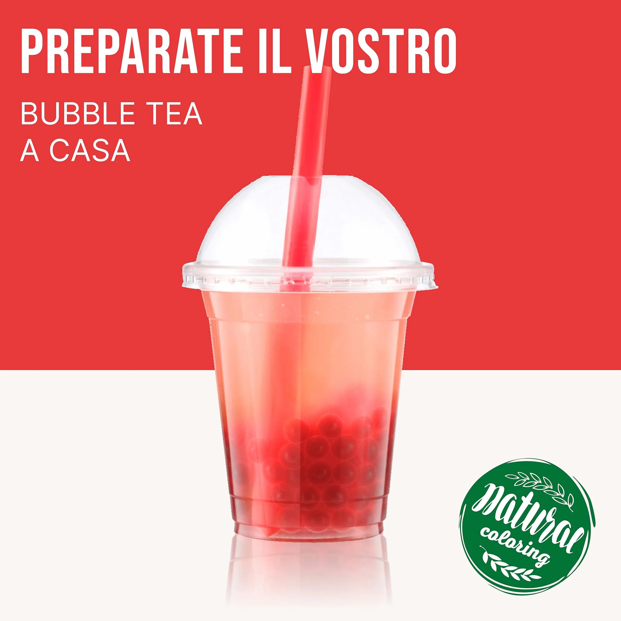 INSPIRE FOOD Bubble Tea Popping Boba Fresa 450g Listo para Usar