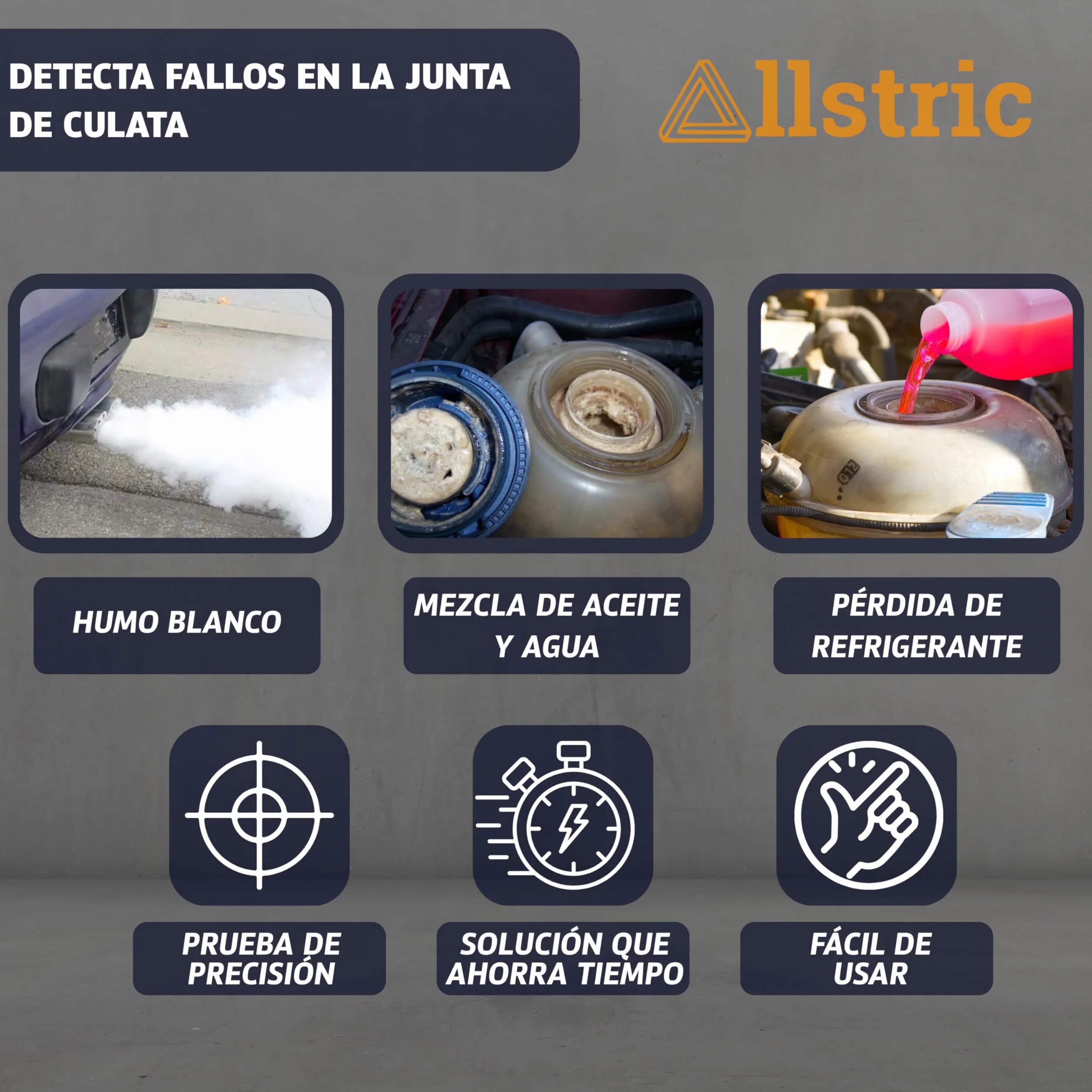 Detector de Culata CO2 | Comprobador Junta Culata para Coche y Motores | Kit Universal con 50 Pruebas | Block Tester para Fugas de Refrigerante y Analizador de Gases del Motor