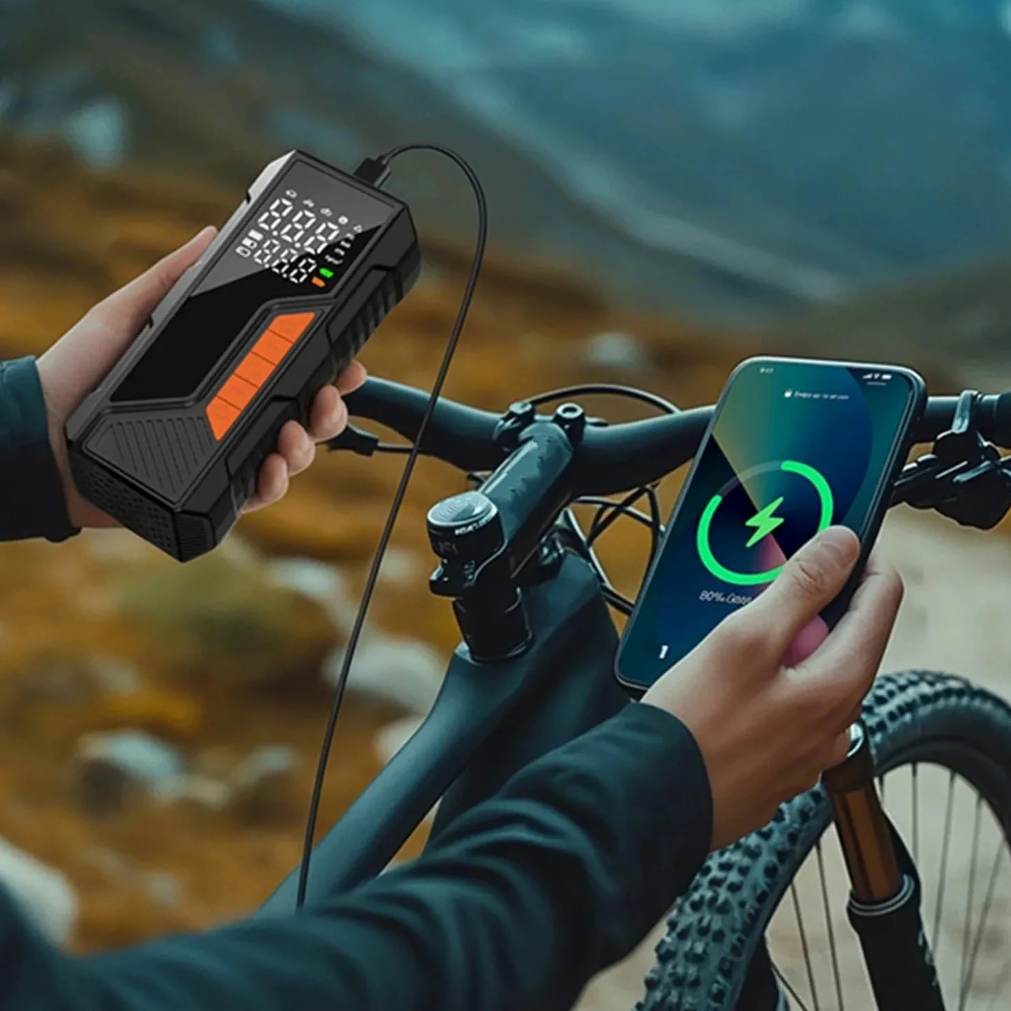 Compresores de Aire portátiles Inflador de neumáticos con compresor de Aire portátil, 150PSI, con manómetro Digital, Coches, Motocicletas y Bolas, luz LED Inflador Ruedas Coche