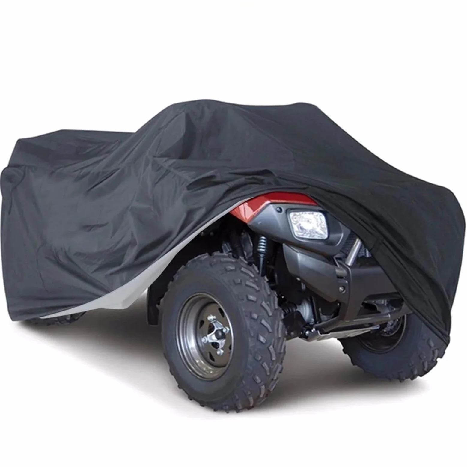 Funda para Moto Protector Cubierta Funda Universal para Quad Bike ATV, 190t, Impermeable, para vehículos, Scooter, Kart, Motos, Todos los tamaños, Camuflaje, Negro(Black,3XL)