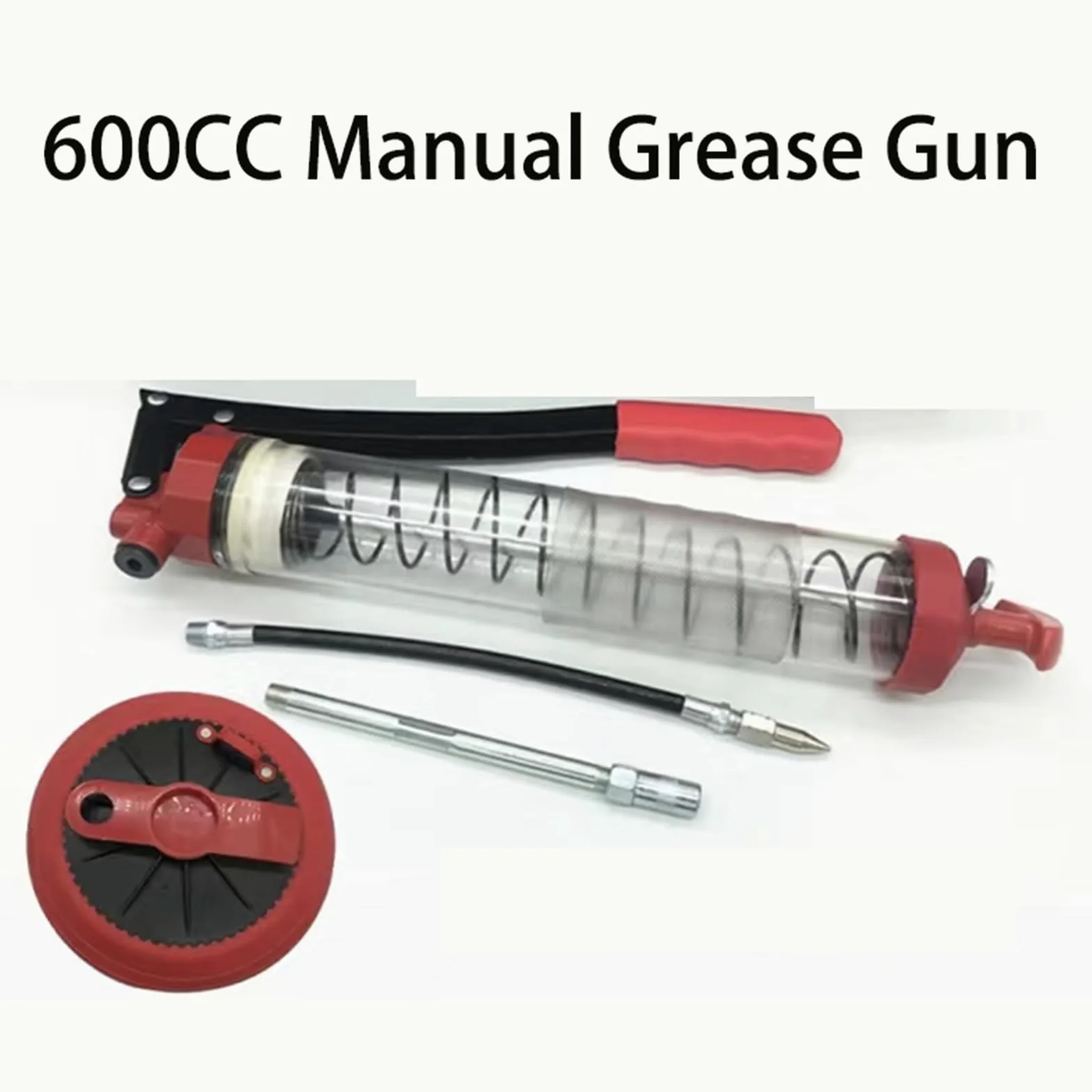 Boquilla Bomba de Engrase lubricador portátil del Arma de Grasa Manual 400CC, Conveniente para los Diversos automóviles y Naves Bomba de Engrase(B)