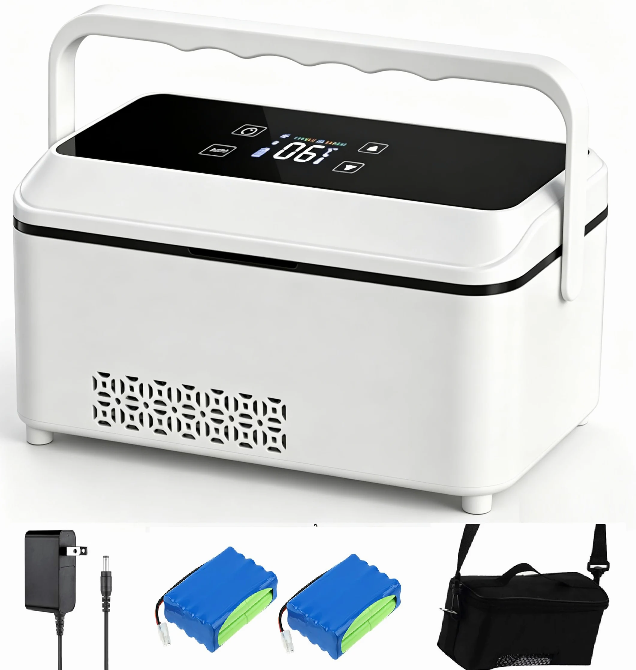 LIROPAU Nevera eléctrica de insulina, 2-8 °C, enfriador de insulina | estuche de viaje, para medicamentos para viajes, bolsa nevera de insulina para viajes con batería de 10600 mAh para 8 Pensn