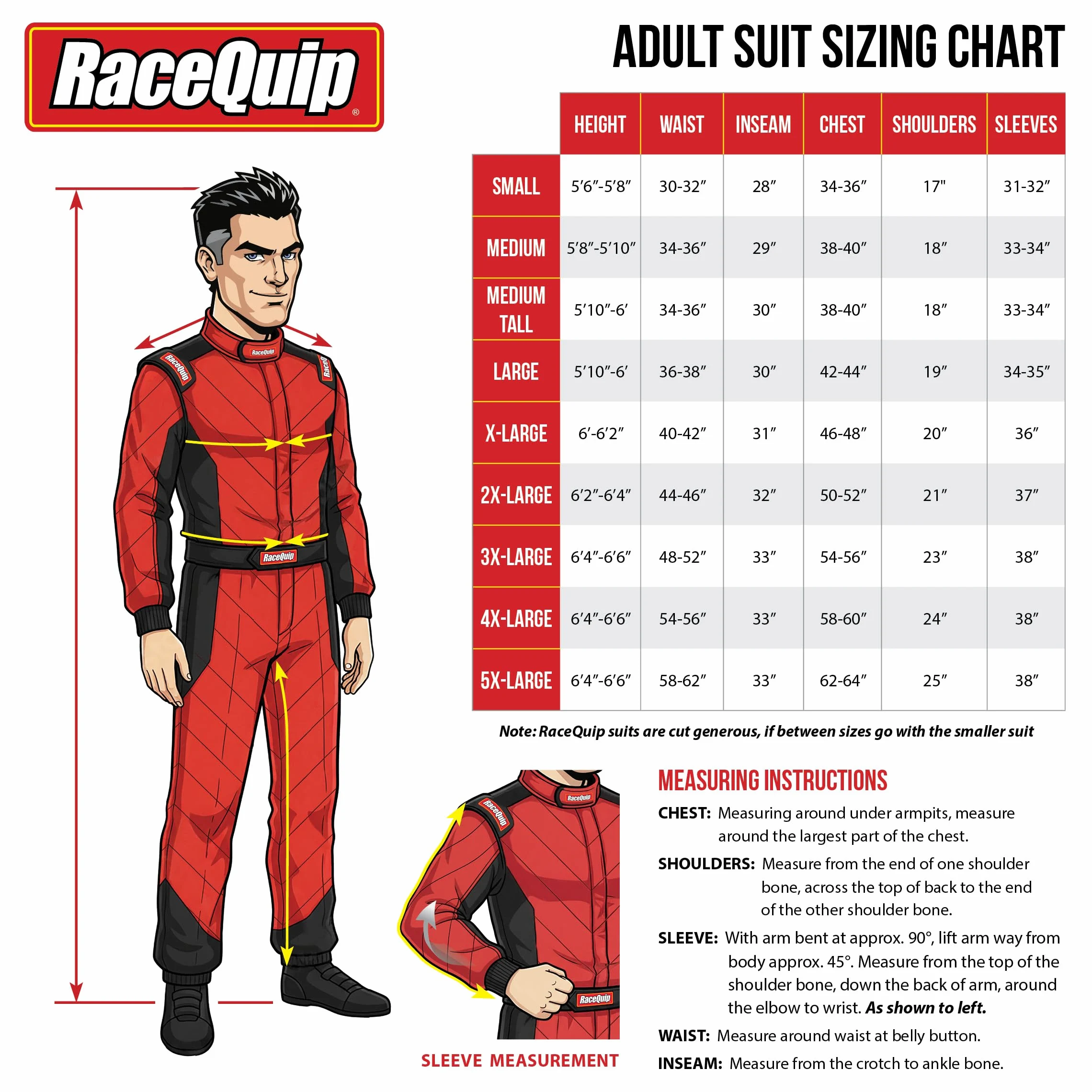 Racequip Racing Driver Fire Suit One Piece Single Layer SFI 3.2A/1 Auto Accessory
