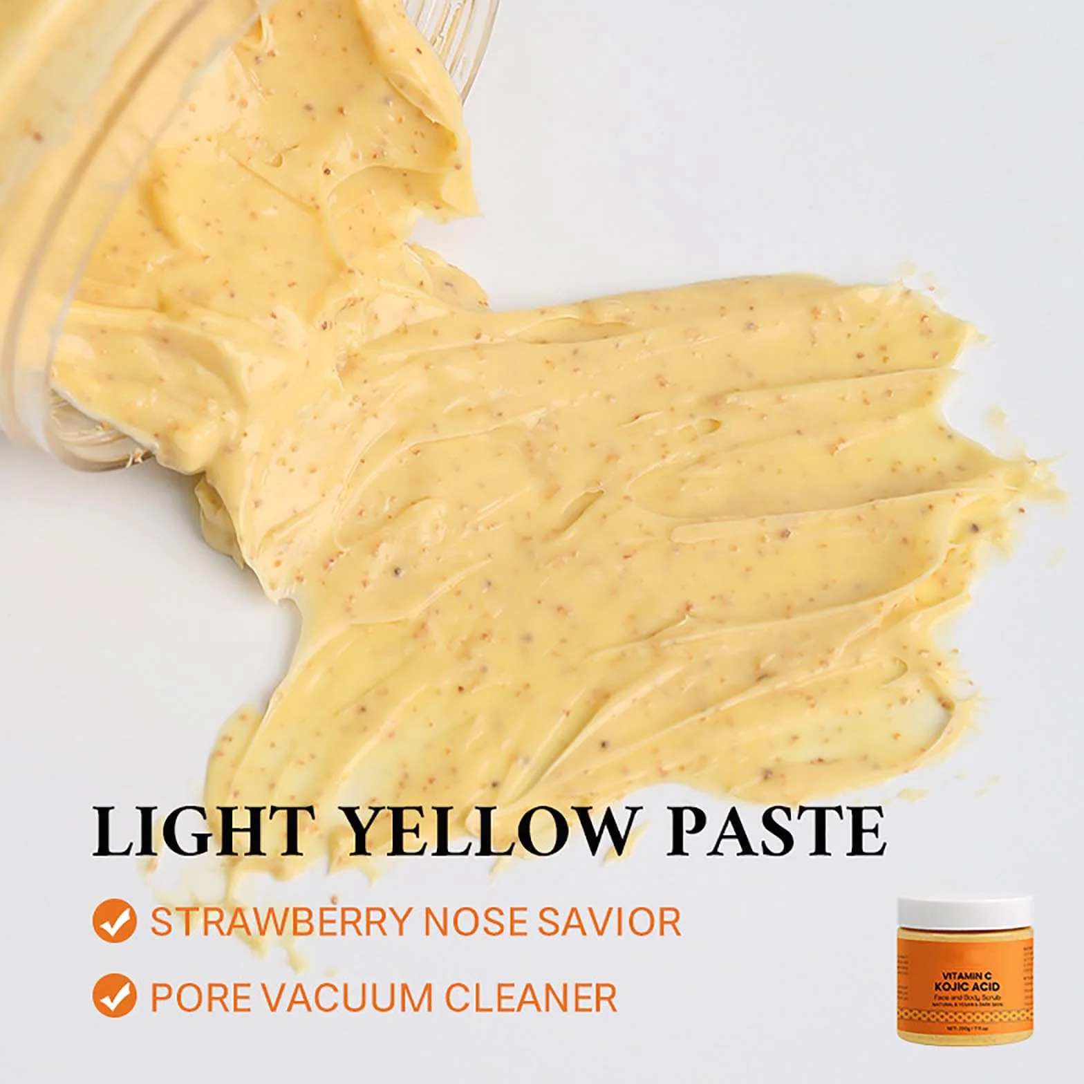 Exfoliante corporal orgánico de cúrcuma y vitamina C, limpieza profunda para eliminar piel muerta (100 g)