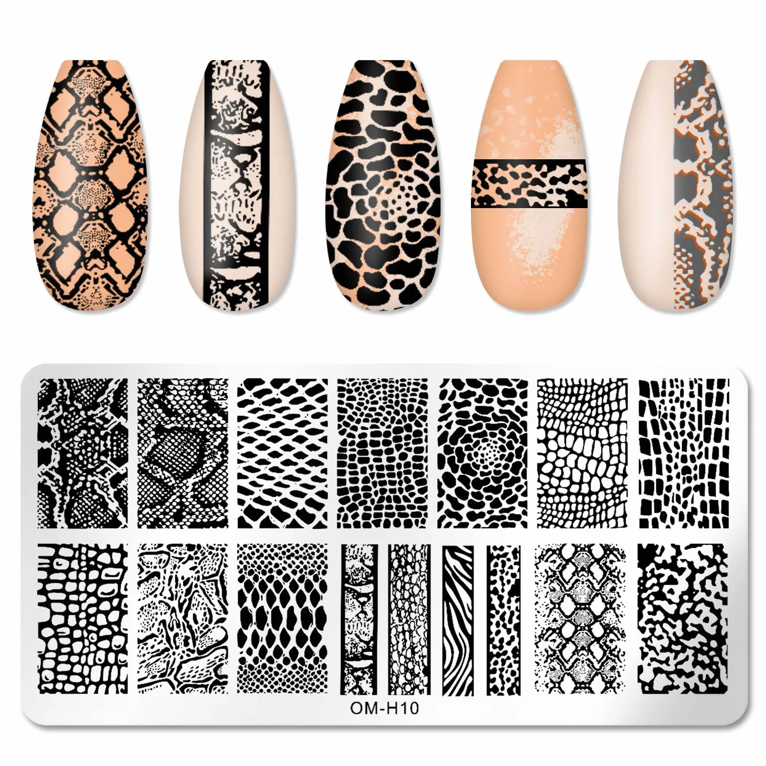 MWOOT 6 Piezas Placas Estampacion Uñas Nail Art Stamping