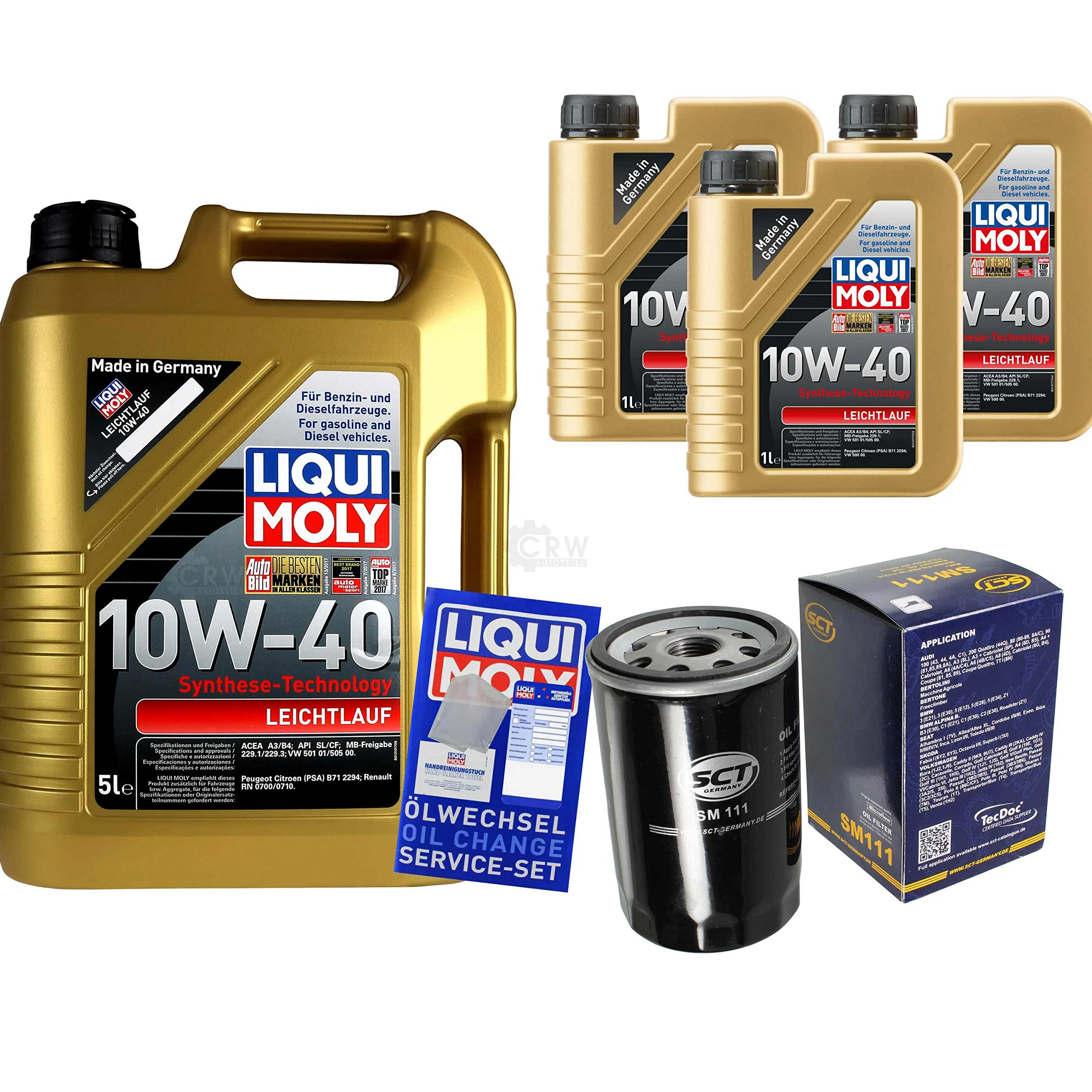 Juego de filtros de inspección 8 litros de aceite de motor de marcha suave 10W-40 SCT Germany