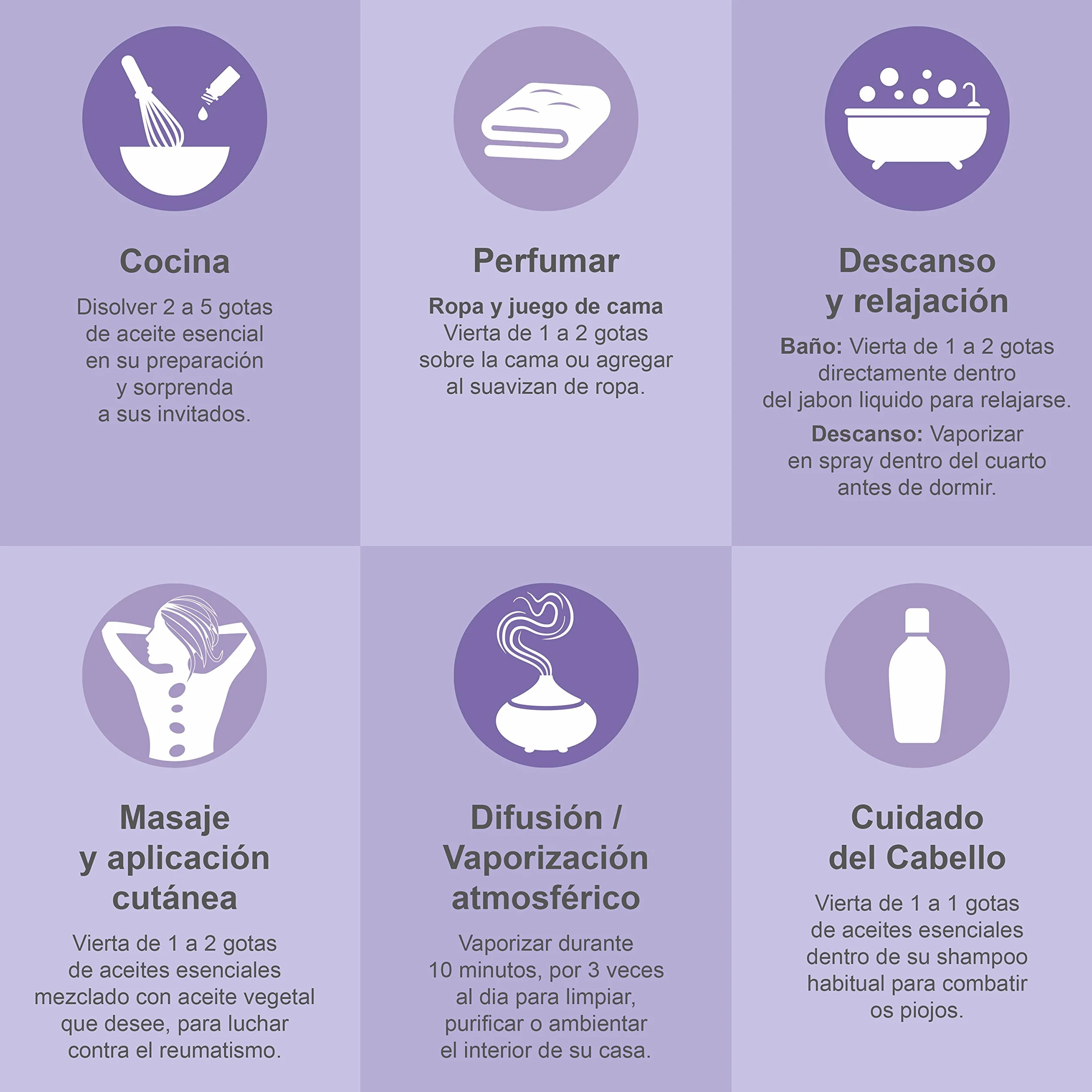 Nutrimea Aceite Esencial de Lavanda Verdadera BIO 30ml 100% Puro Natural Aromaterapia Masaje Difusor