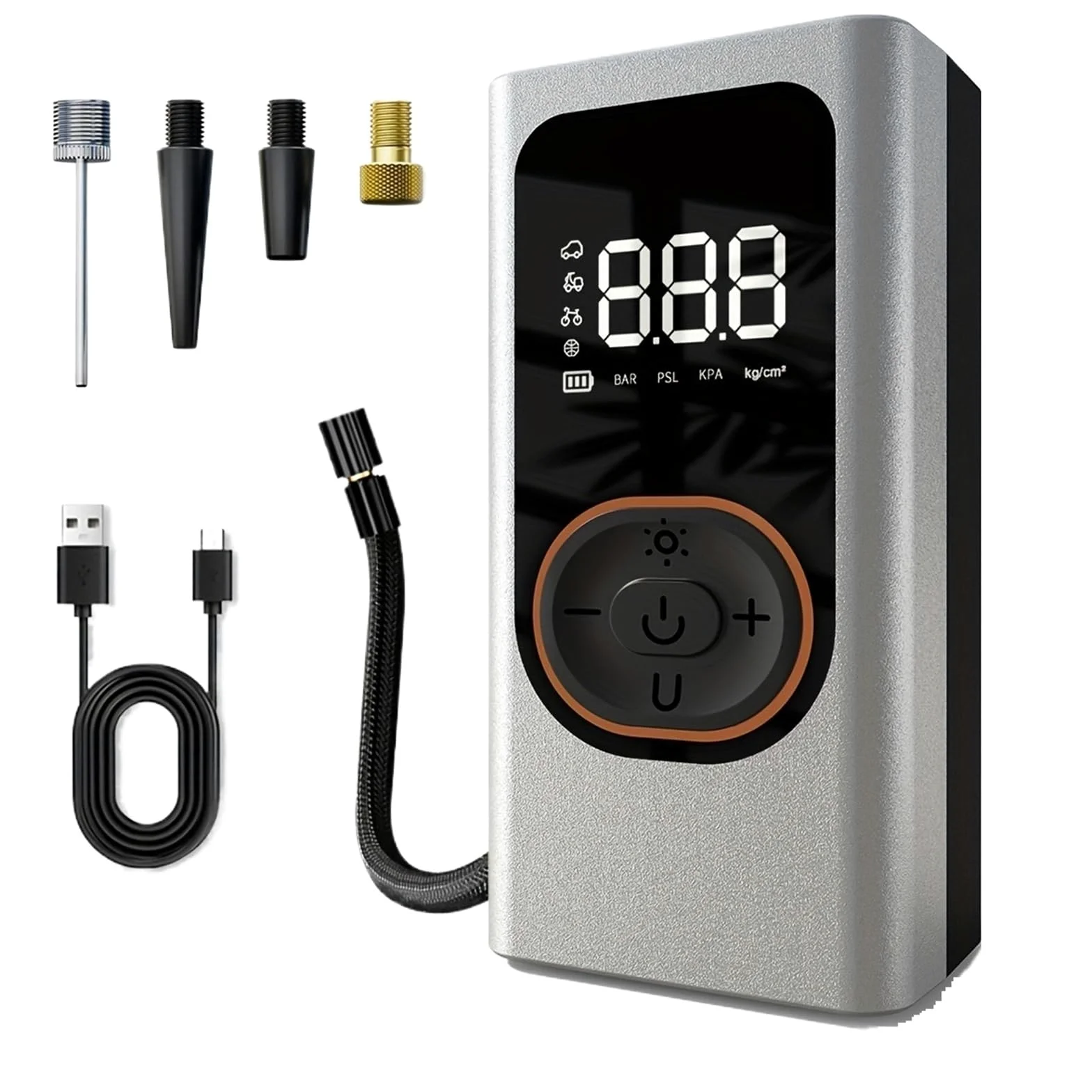 Inflador Ruedas Coche Bomba De Aire Digital, Inflador De Neumáticos Portátil, Compresor De Aire Compacto Para Coche, Bicicleta, Bola, Dispositivo De Inflado Eléctrico Compresores de aire portátiles
