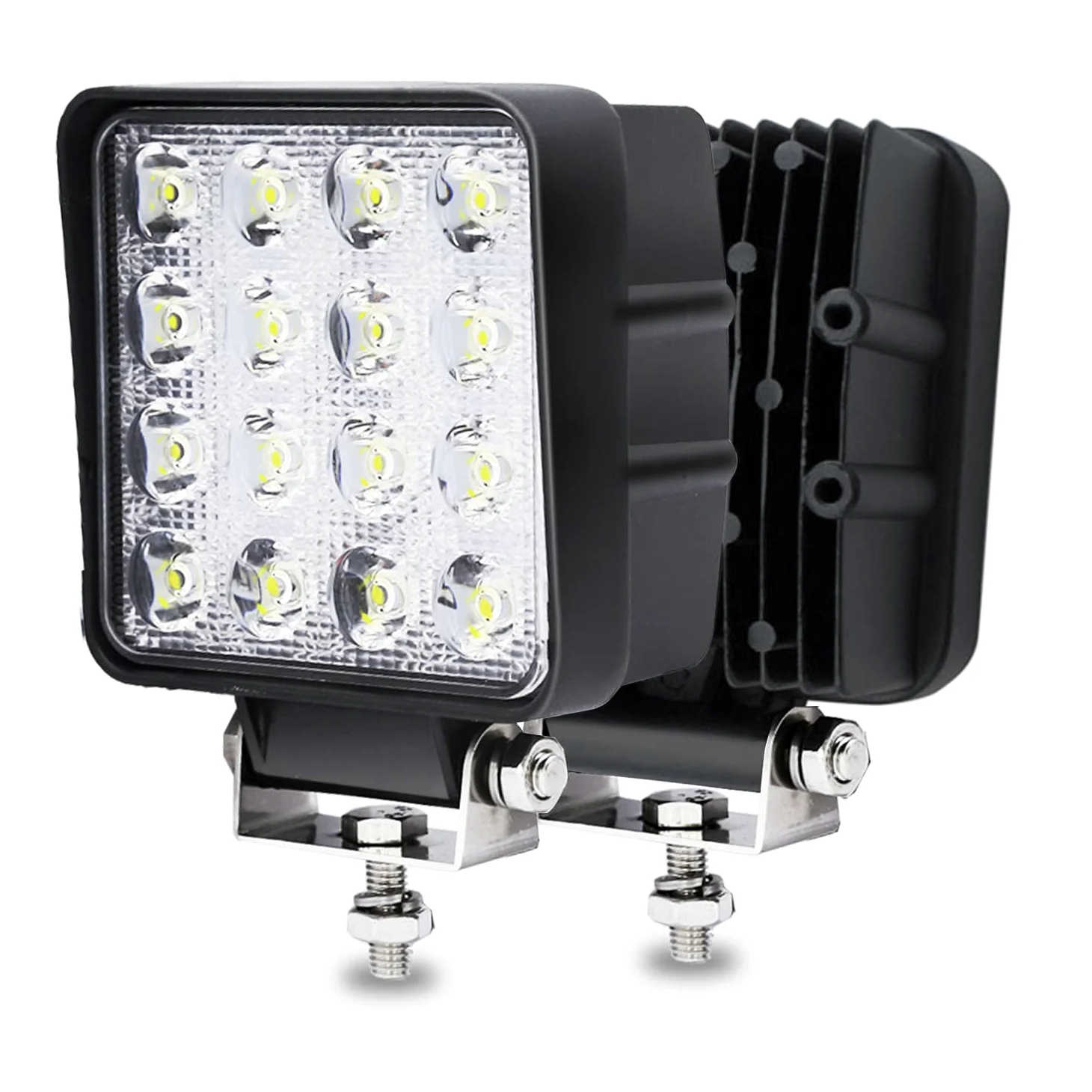 Sonnewelt 48W Faro de Trabajo, Focos LED Tractor 12V- 24V, Faros adicionales Offroad, IP67 Impermeable Luz antiniebla para Focos de Coche para SUV, ATV, UTV, Off-Road, Camión, Moto, Barco (10 piezas)