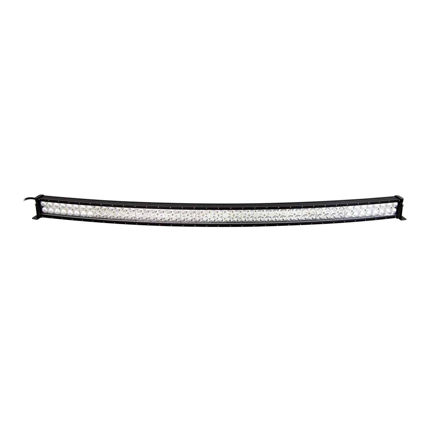 PICAA Barra de luz LED, Curva 52 Pulgadas 130CM 300W Spot/Flood Combo IP67 | con mazo de cables 12V,6000K,Barra de luces LED auxiliar, para coche SUV 4x4 todoterreno camión tractor ATV UTV Moto Barco