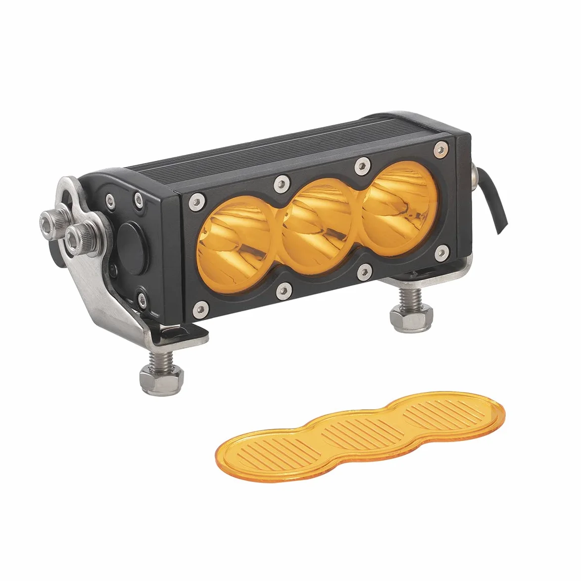 Lightronic - Lámpara de trabajo led CREE de 15 cm, 30 W, 3 x 10 W para todoterreno, 4 x 4, camión, lente de inundación