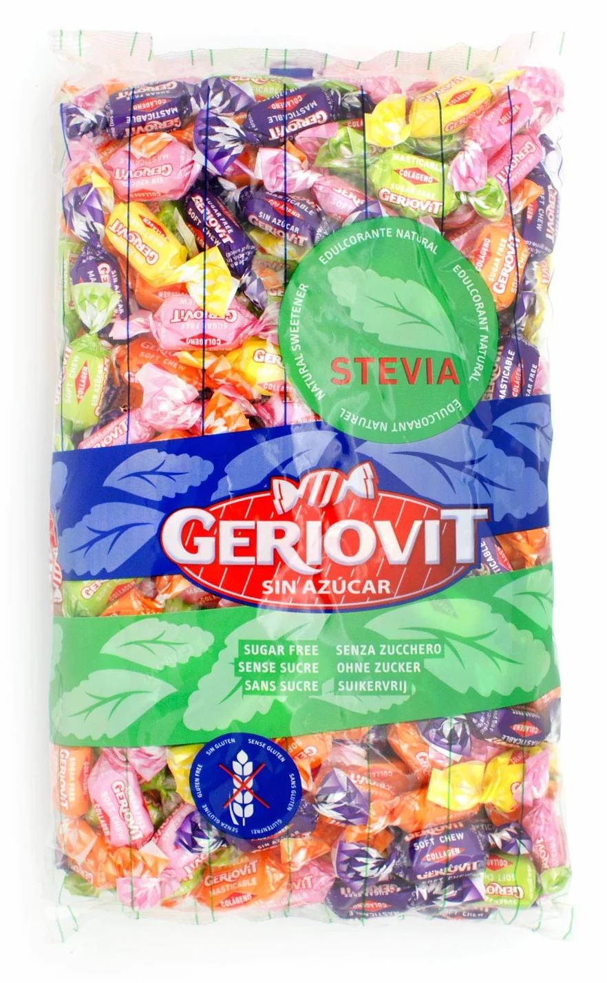Geriovit masticable sin azúcar de frutas ácidas con colágeno 1 kg