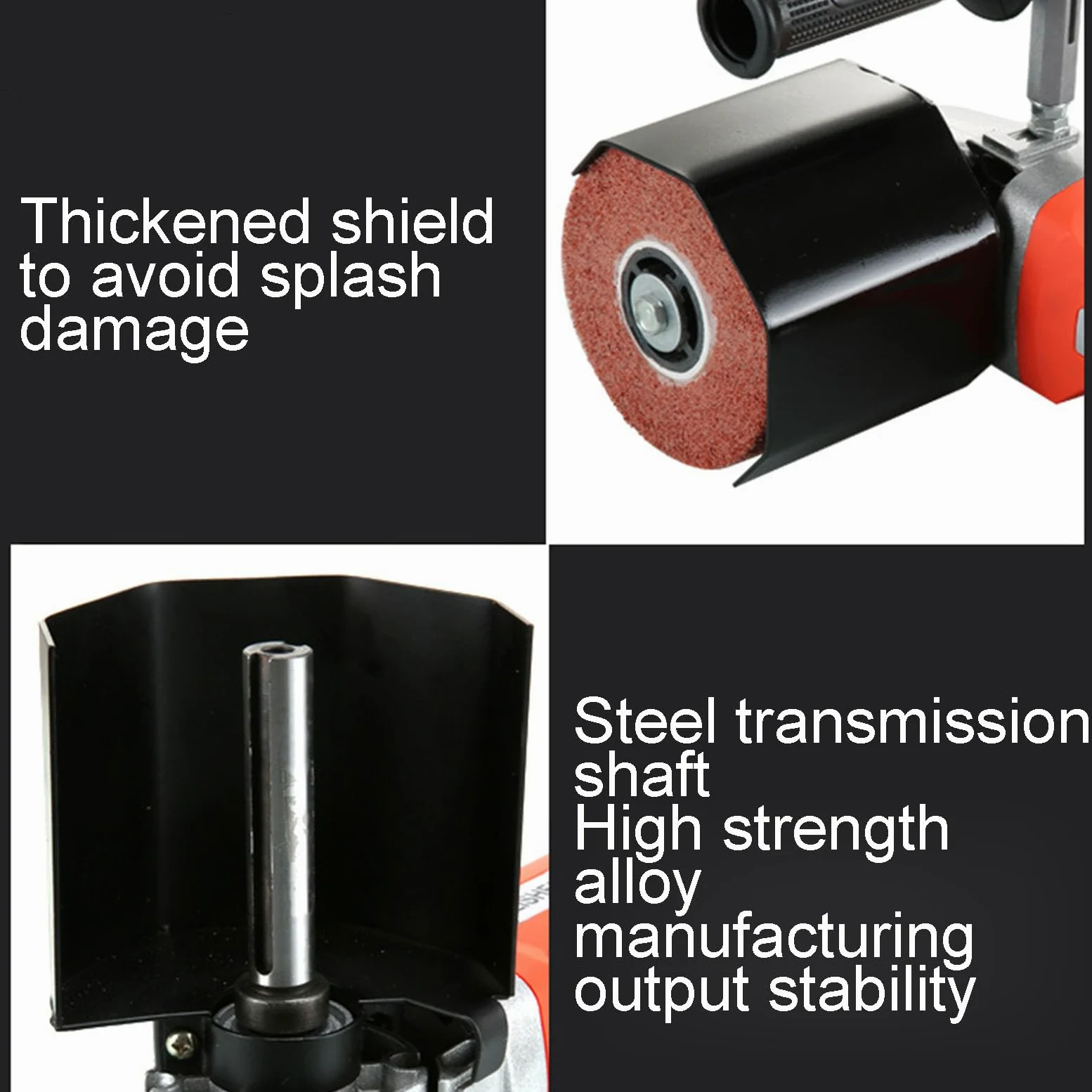 Máquina de bruñido y Pulido de Alta Potencia para Metal/Madera, 6 velocidades Ajustables, Cubierta Protectora, Cable de alimentación Largo Tratamiento de Superficies.