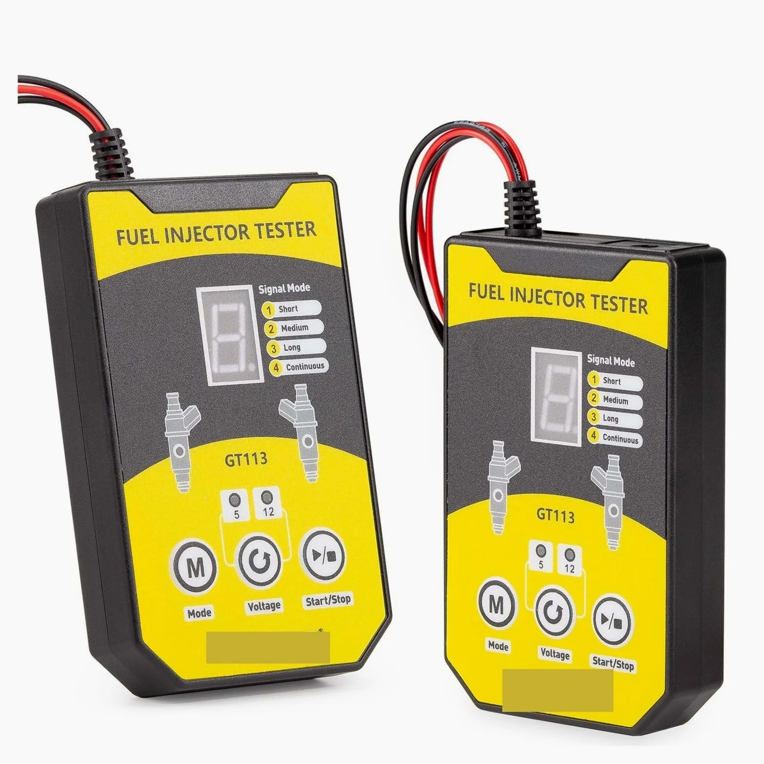 Probador de inyectores, GT113 - Limpiador y comprobador de inyectores de Combustible Universal con 6 tamaños de adaptadores y 8 Modos de Pulso for Coches y Motocicletas.