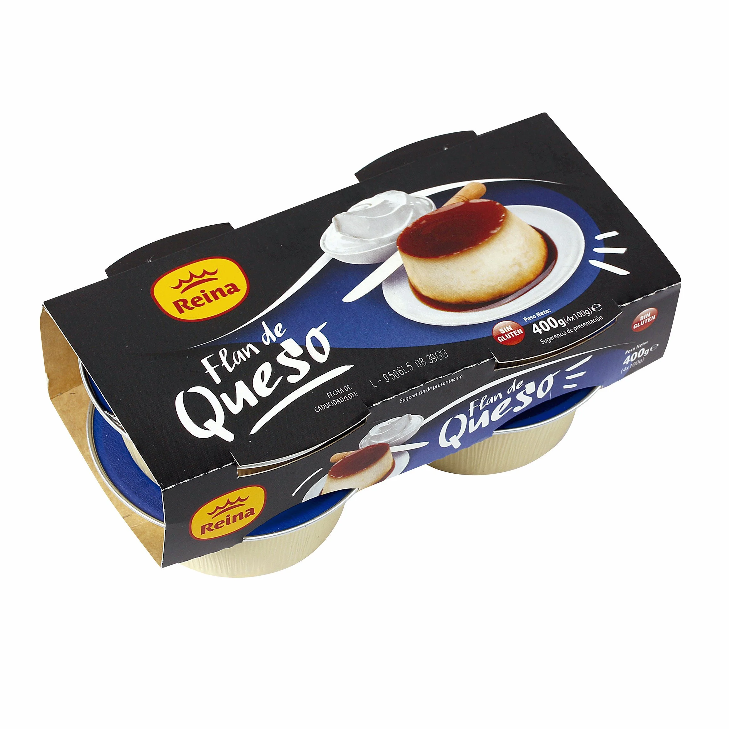 REINA flan de queso pack 4 x 100 g