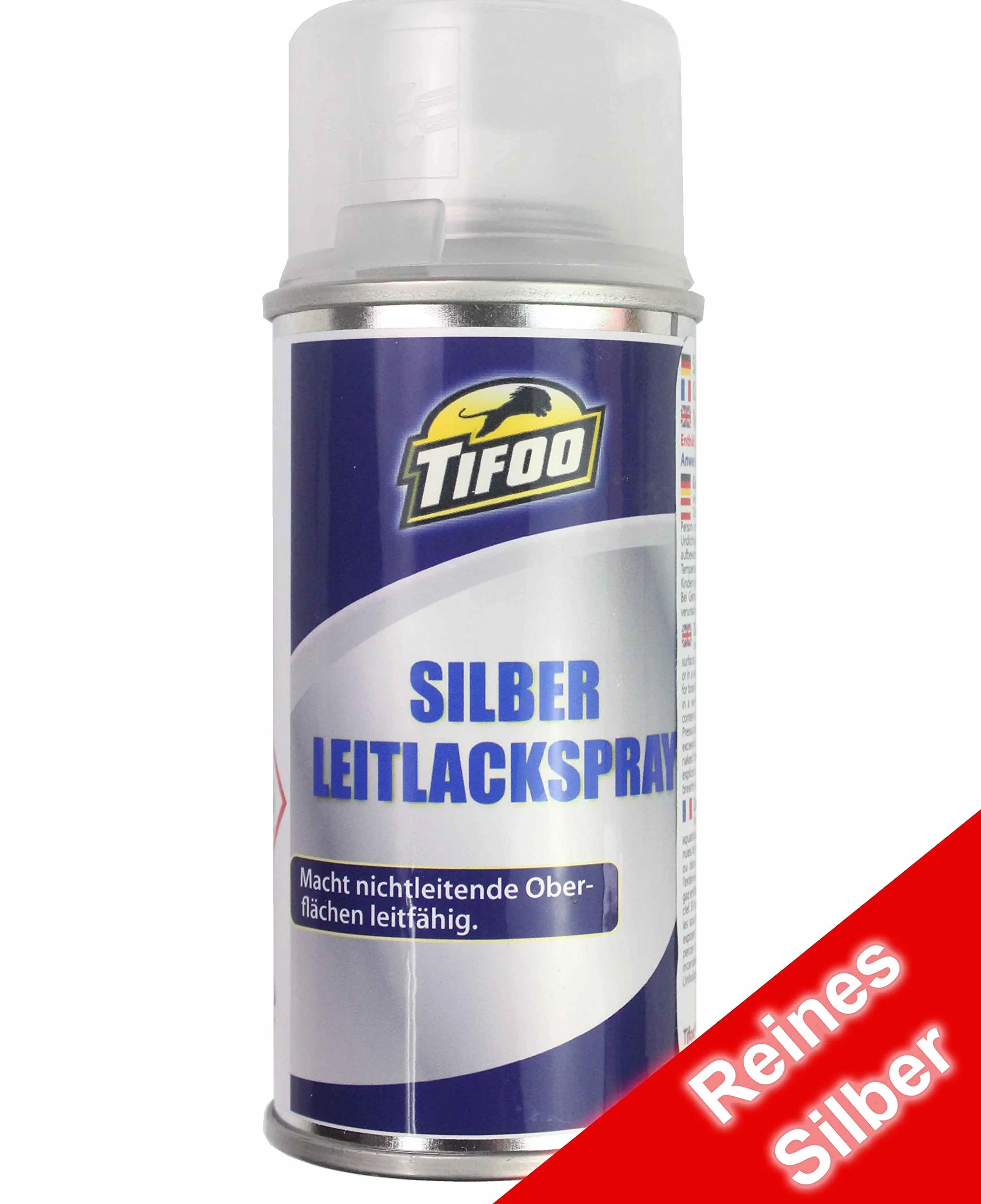 Tifoo Barniz conductor de plata (150 ml) – Barniz spray con partículos de plata pura - EMV Shielding - hacer superficies conductivas