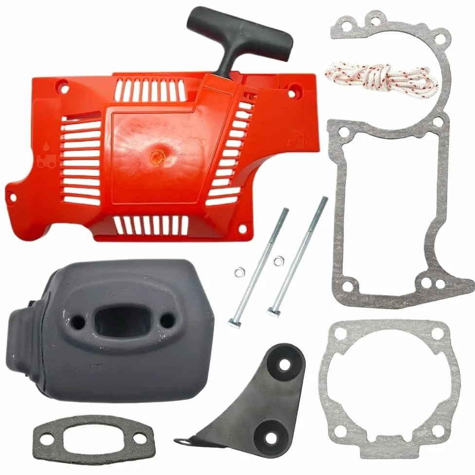 Kit de 11 Juntas for Pernos Escape y silenciador Arranque for Motosierra 51 55 Rancher 503608803, 503151801 W Rope