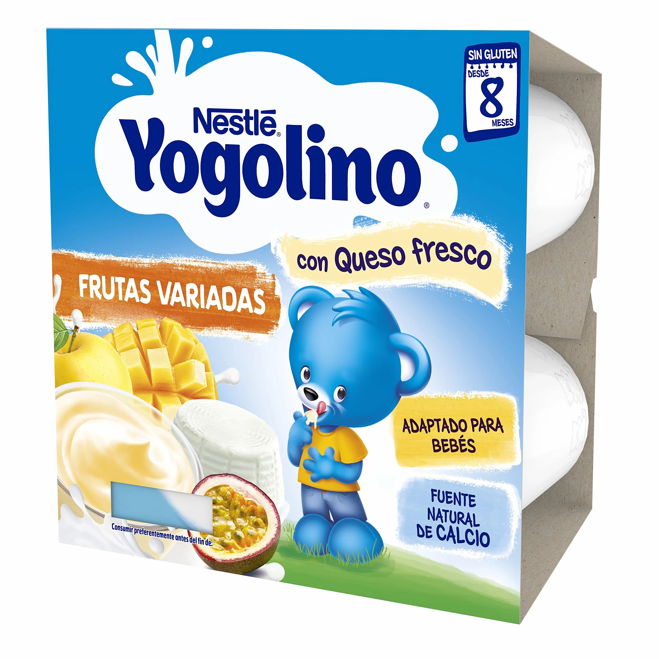 Nestlé Yogolino Petit Postre Lácteo con Frutas Variadas 8 Meses 4 x 100g