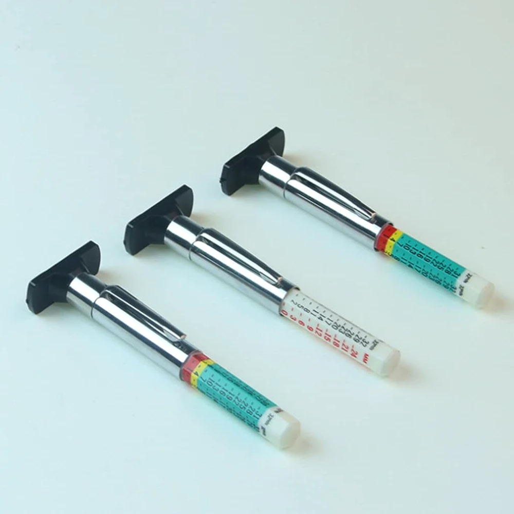 Probador de la banda de rodadura de la profundidad del neumático del mini automóvil Herramienta de detección de espesor del patrón del neumático métrico universal Medición automática del neumático de