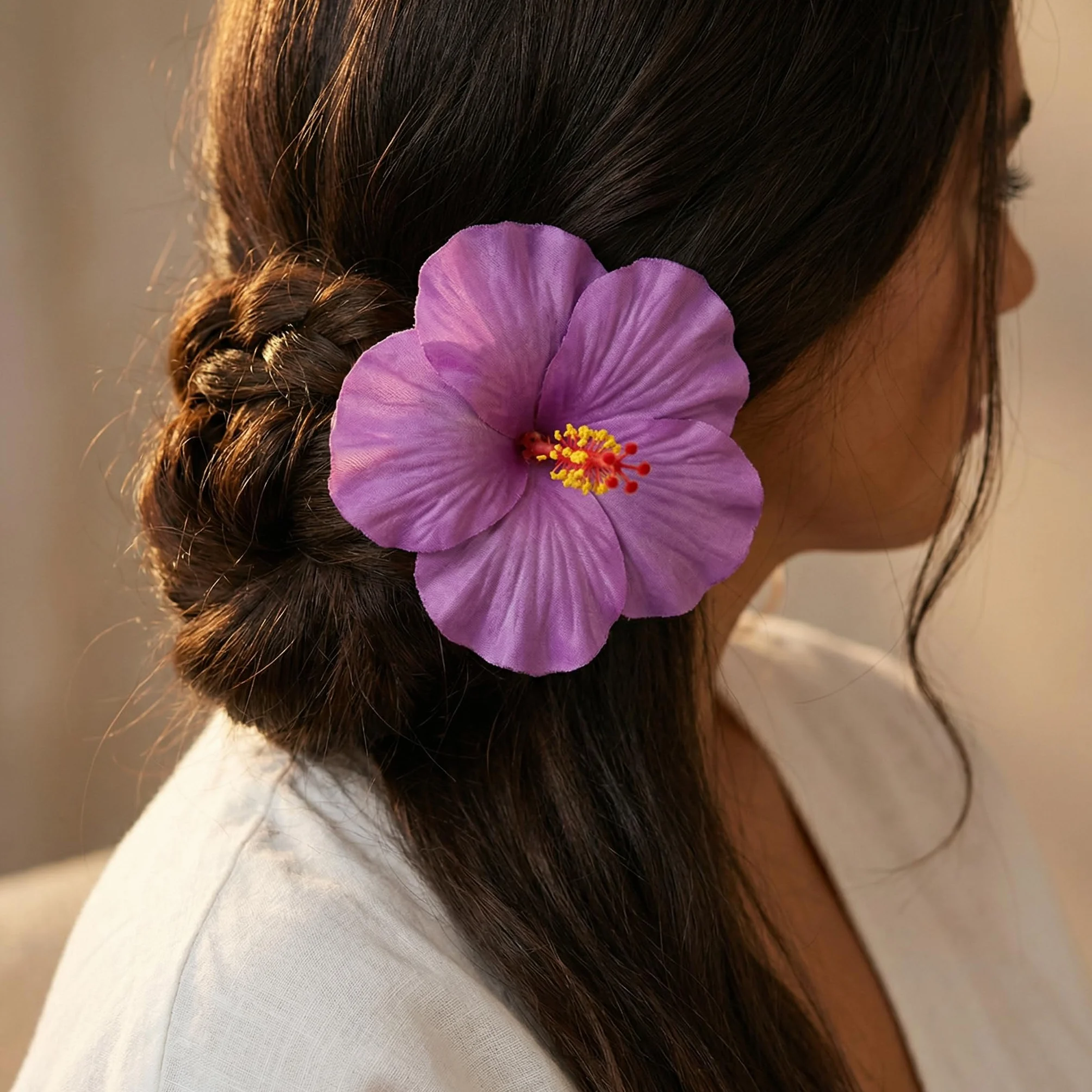 Pinzas Pelo Hawaianas 4 Piezas 9cm Multicolor Plumeria Horquillas para el Pelo Flores Tocados Fiesta Playa