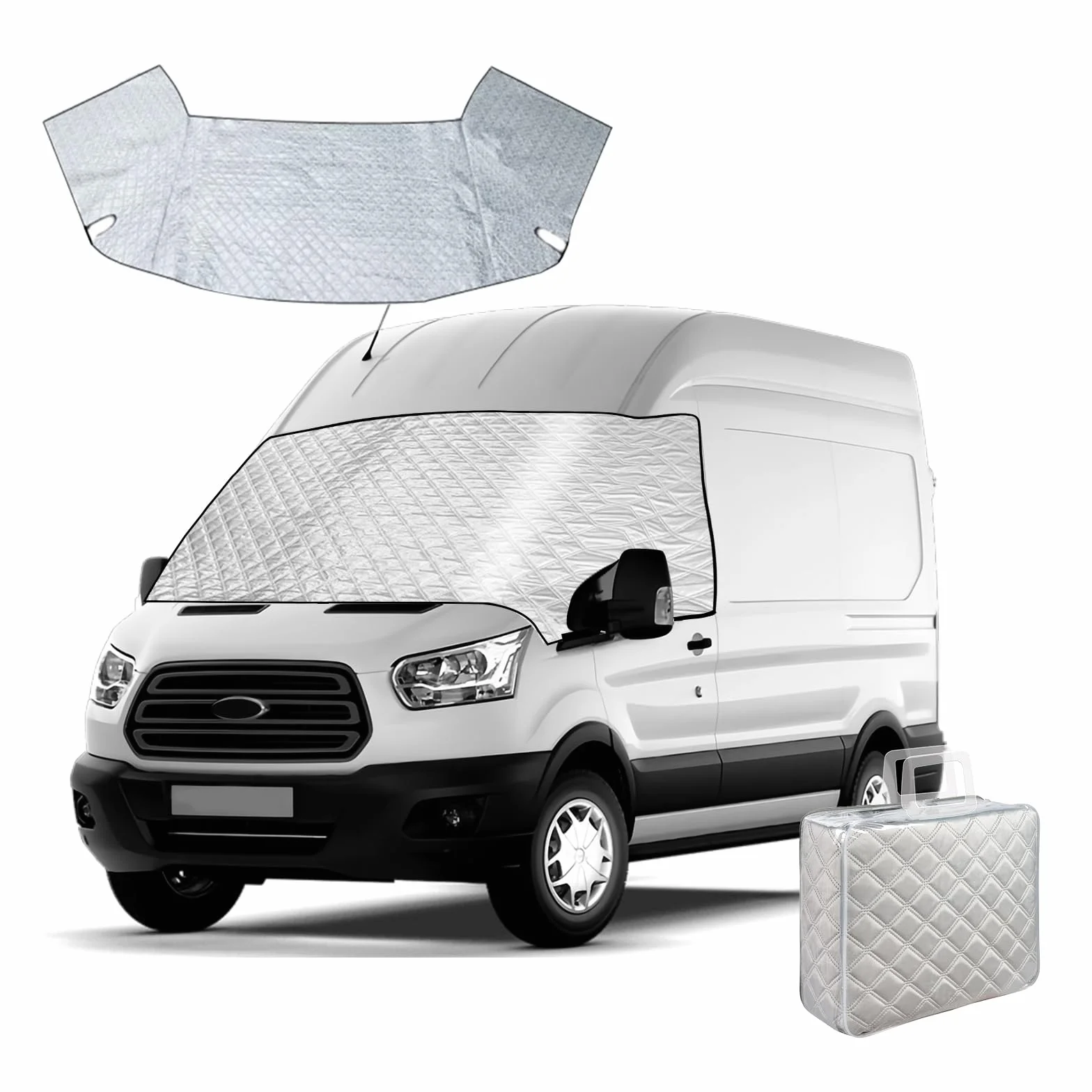 Cubierta de Parabrisas para Ford Transit Van MK7 2006 – 2013, Impermeable, térmica, protección contra la Nieve y el Hielo, protección contra el Polvo, Protector Solar