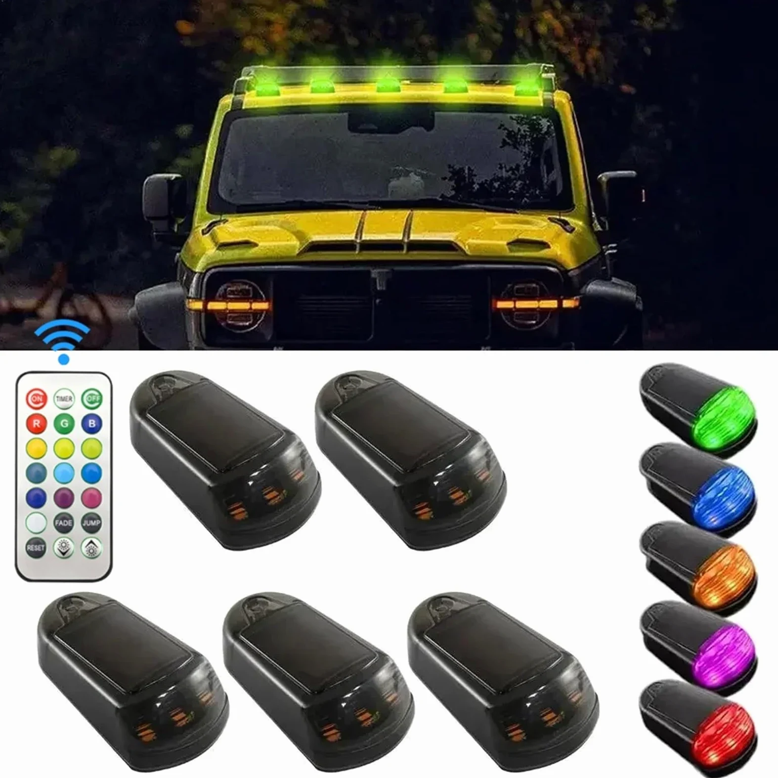 Luz Solar para Cabina Luces Solares For Cabina, Marcador De Techo De Cabina, 16 LED, F150, Uso Apto para Dodge RAM, Lámpara For Camioneta, Luz De Techo For Coche(10pcs White Light)