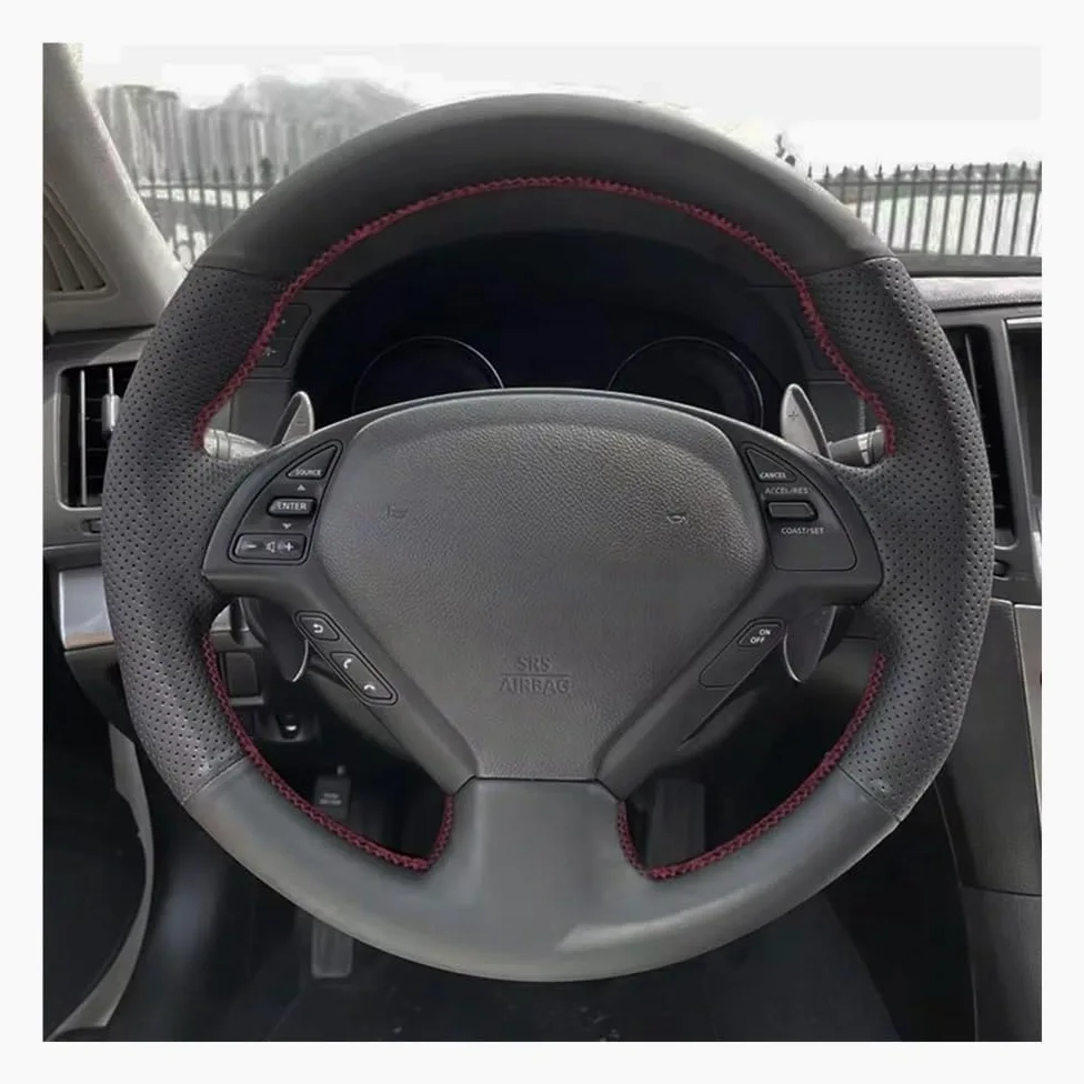 Funda para Volante de Coche Infiniti G37 G35 G25 EX35 EX25 EX37 Q60 QX50 2014 2015, PU